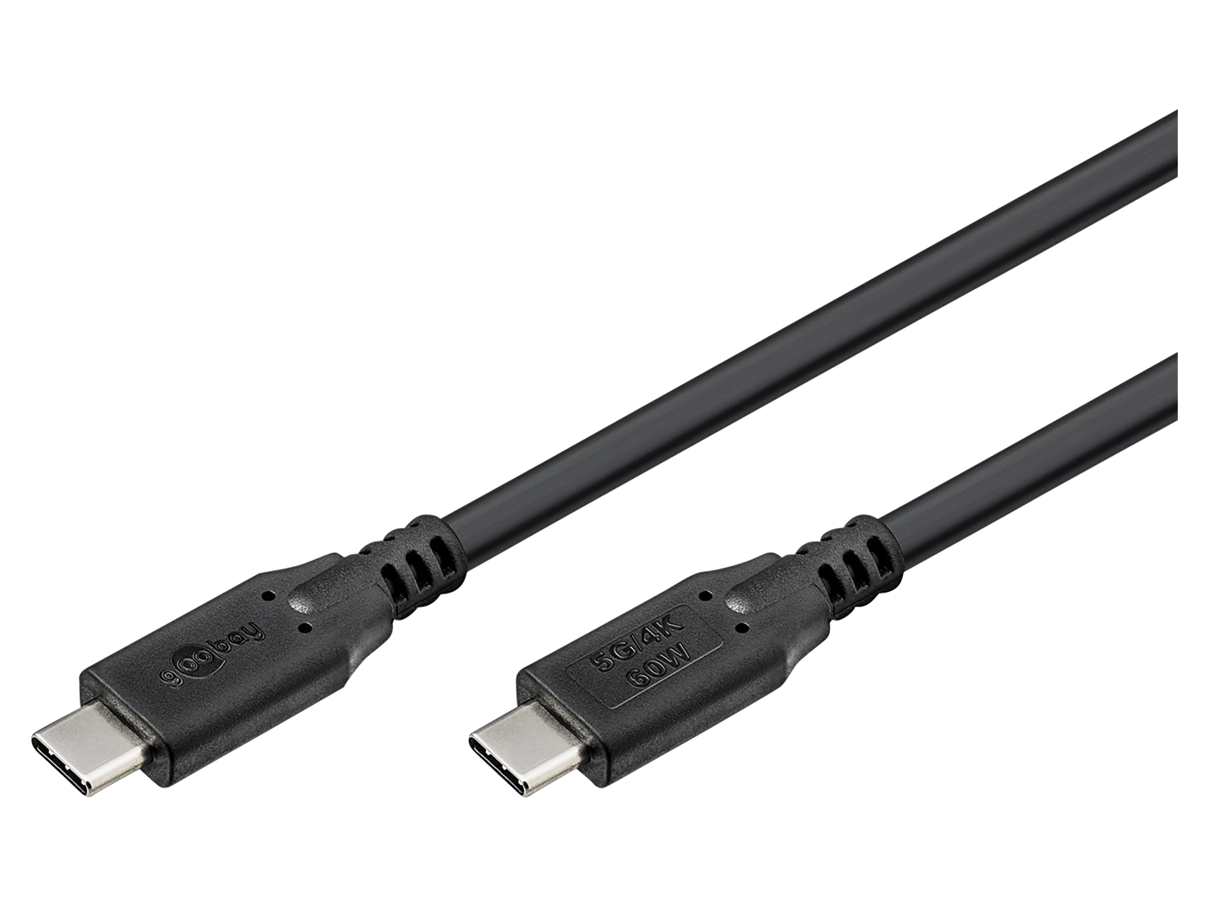 GOOBAY USB-C Kabel 66509 USB3.2 60W 3m schwarz 5 Gbit/s