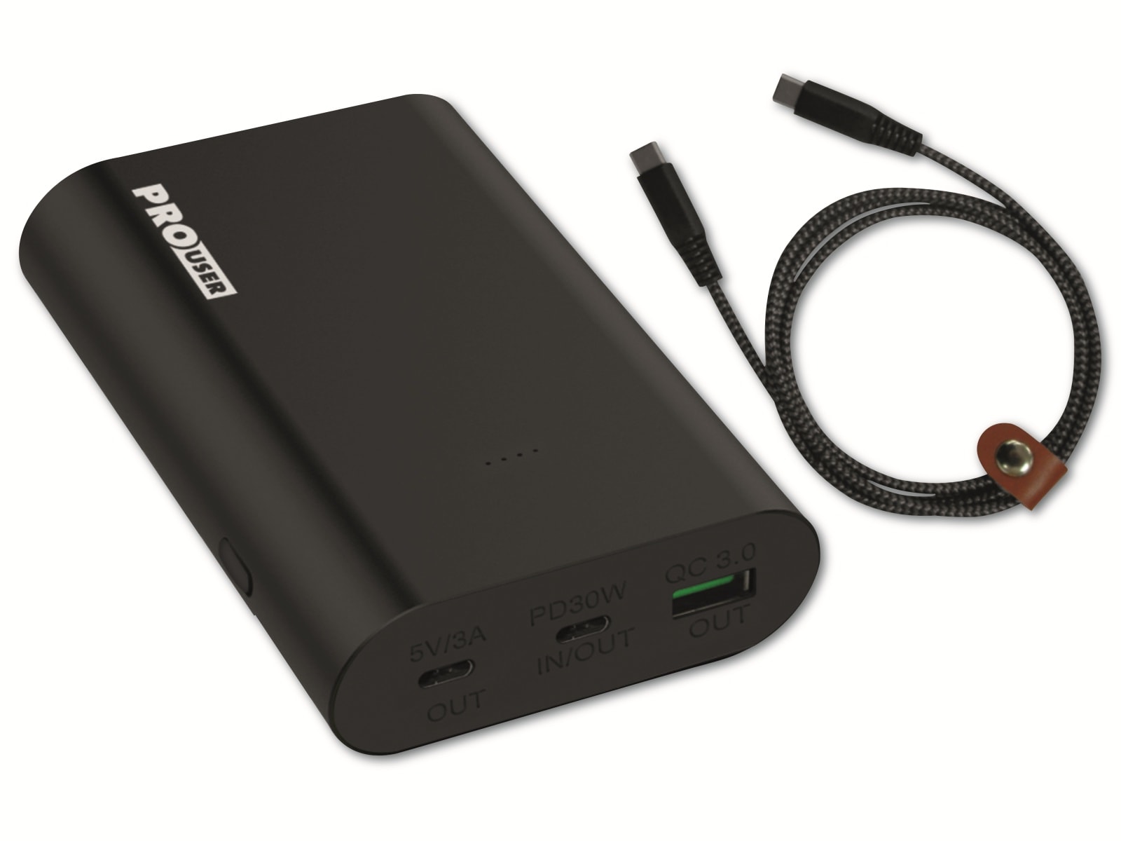 PROUSER USB Powerbank PRO USER 20179, 15.000 mAh, schwarz PROUSER USB Powerbank PRO USER 20179, 15.000 mAh, schwarz