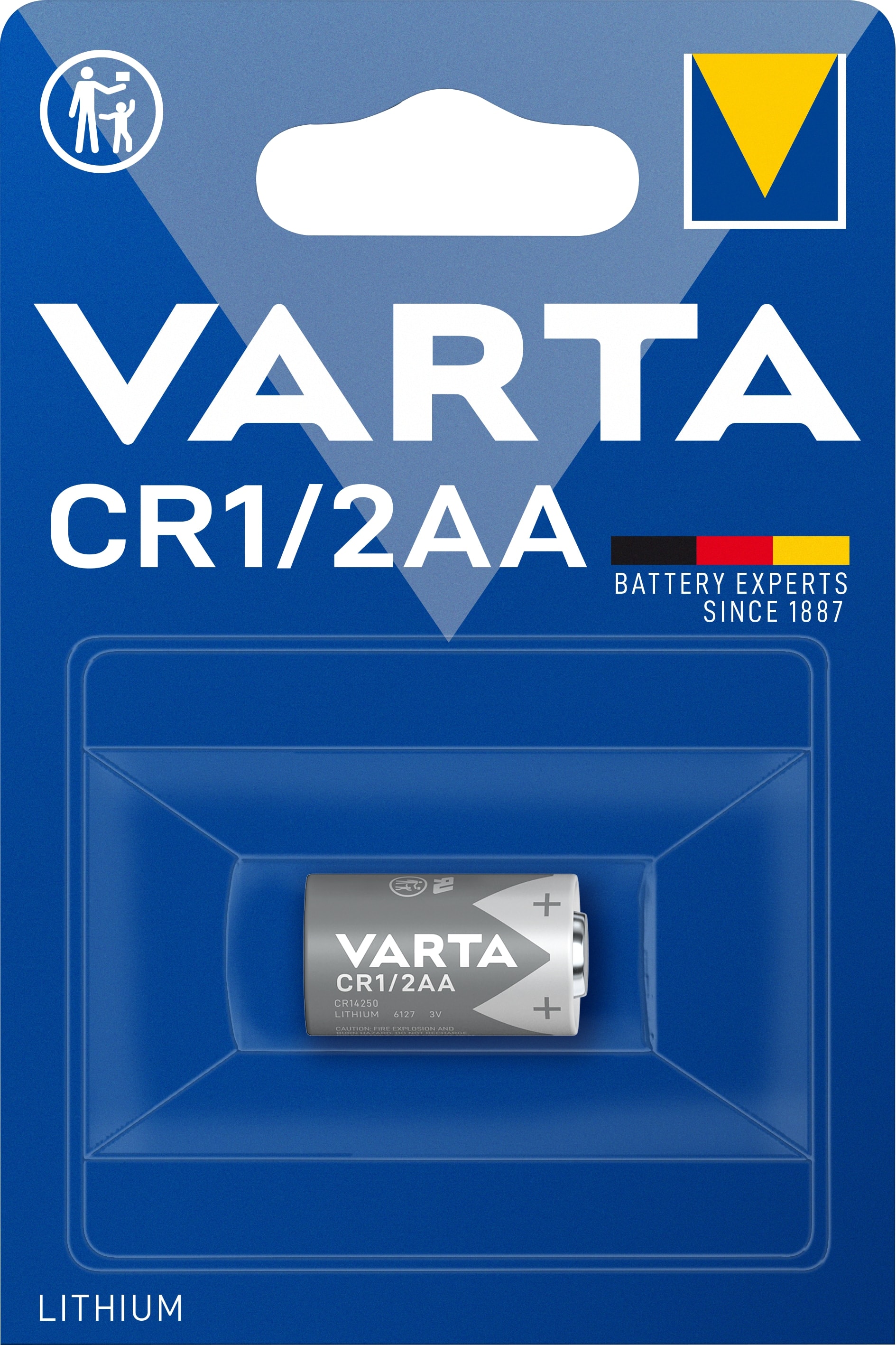 VARTA Lithium-Batterie CR1/2AA, 3 V-, 950 mAh VARTA Lithium-Batterie CR1/2AA, 3 V-, 950 mAh