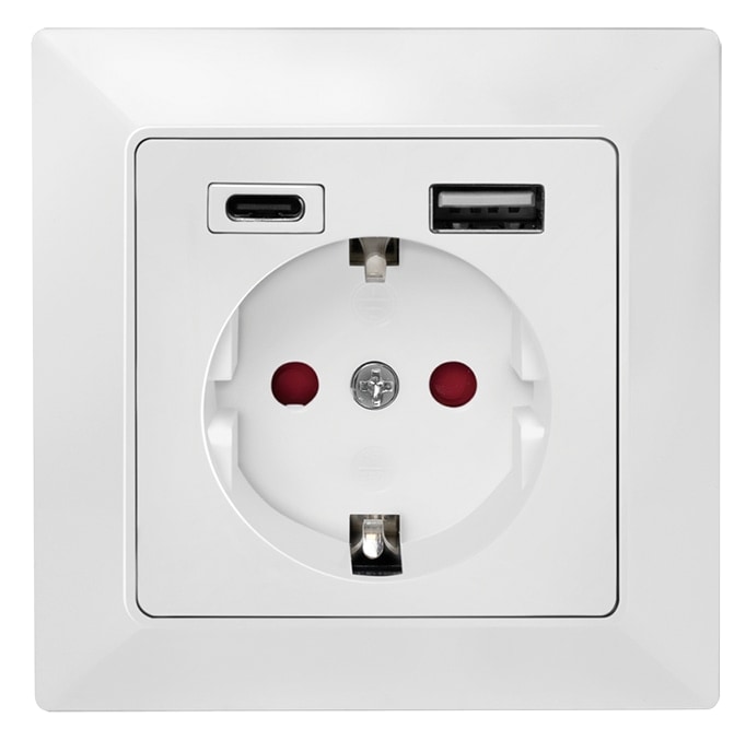 LOGILINK Unterputz-Steckdose PA0262 USB-A USB-C LOGILINK Unterputz-Steckdose PA0262 USB-A USB-C