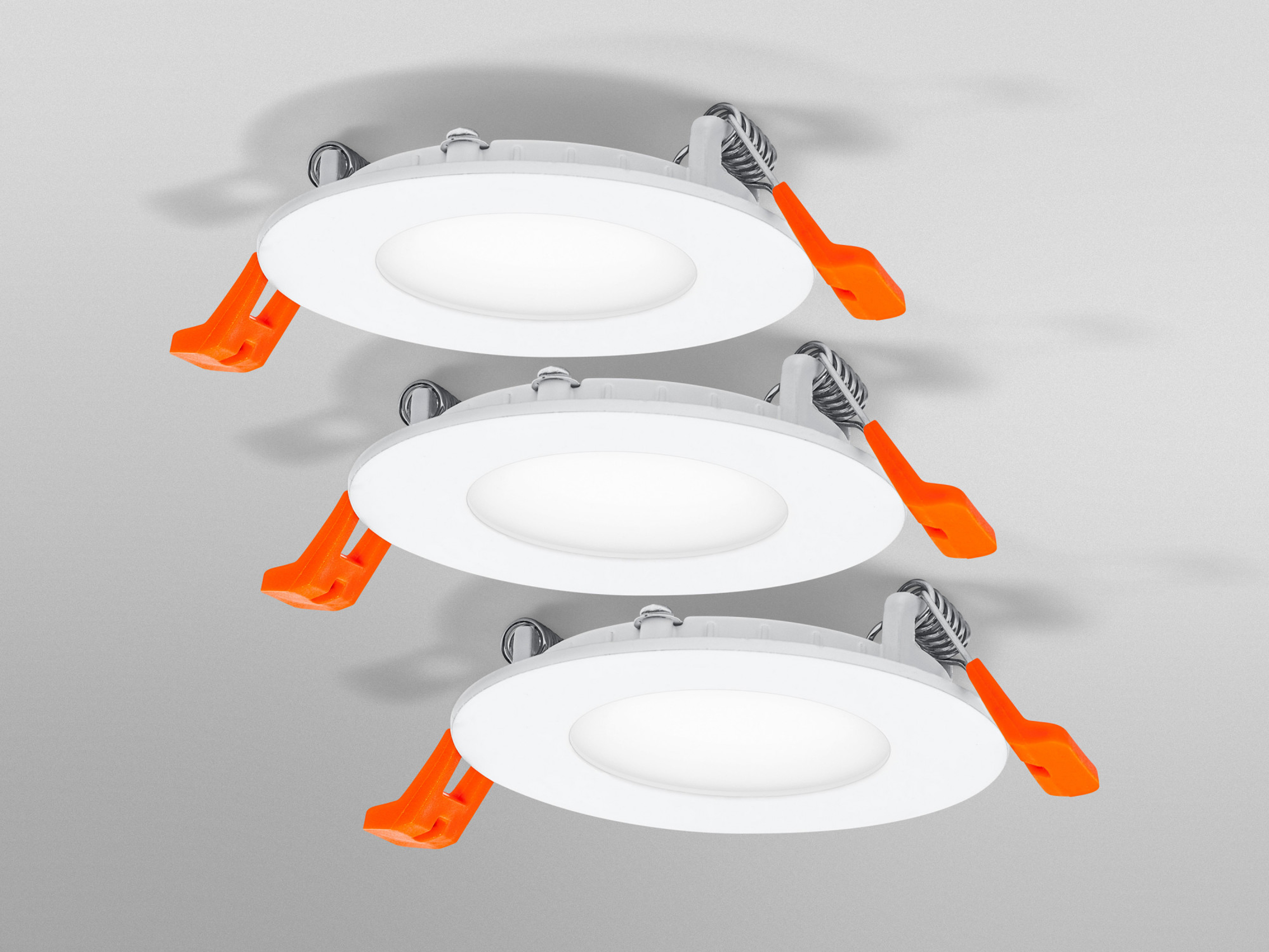 OSRAM LED-Einbauleuchte, ultra slim, 4,5W, 720 lm, 3000K, IP20, warmweiß, Ø 85 mm, 3 Stück