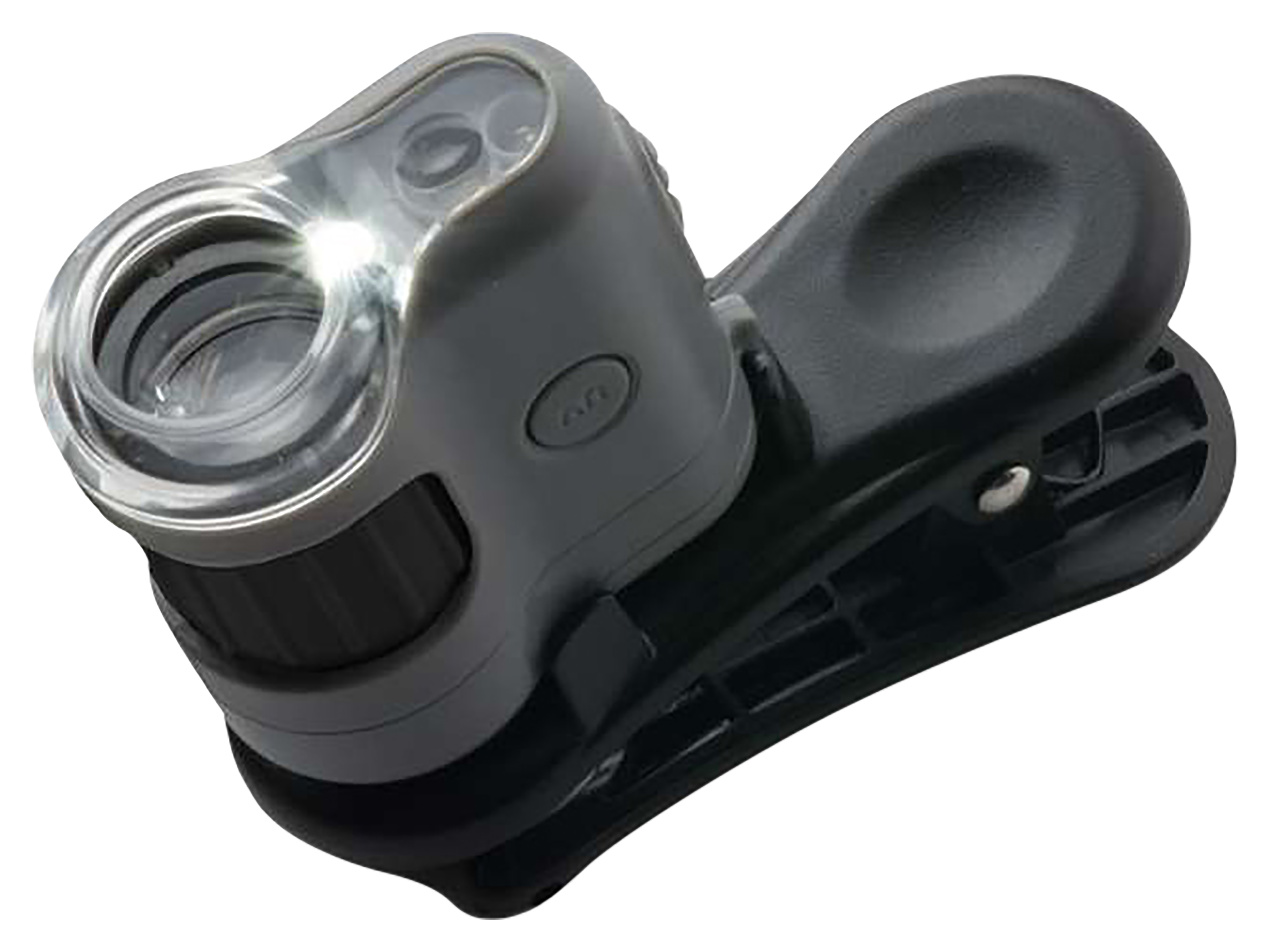 CARSON Taschenmikroskop MM-380 MicroMini, 20x Vergrößerung, LED- und UV-Beleuchtung, Smartphone-Adapter