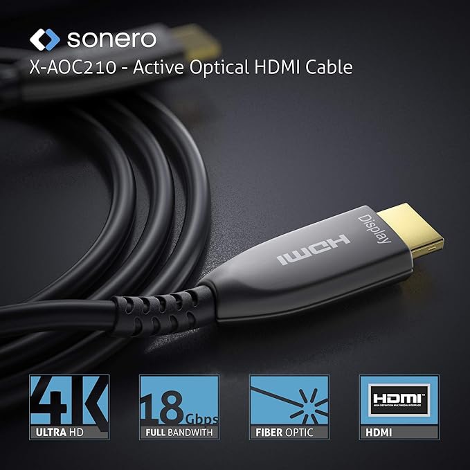 SONERO Aktives HDMI Kabel X-AOC210-100, AOC Extender Kabel 4K 10m SONERO Aktives HDMI Kabel X-AOC210-100, AOC Extender Kabel 4K 10m