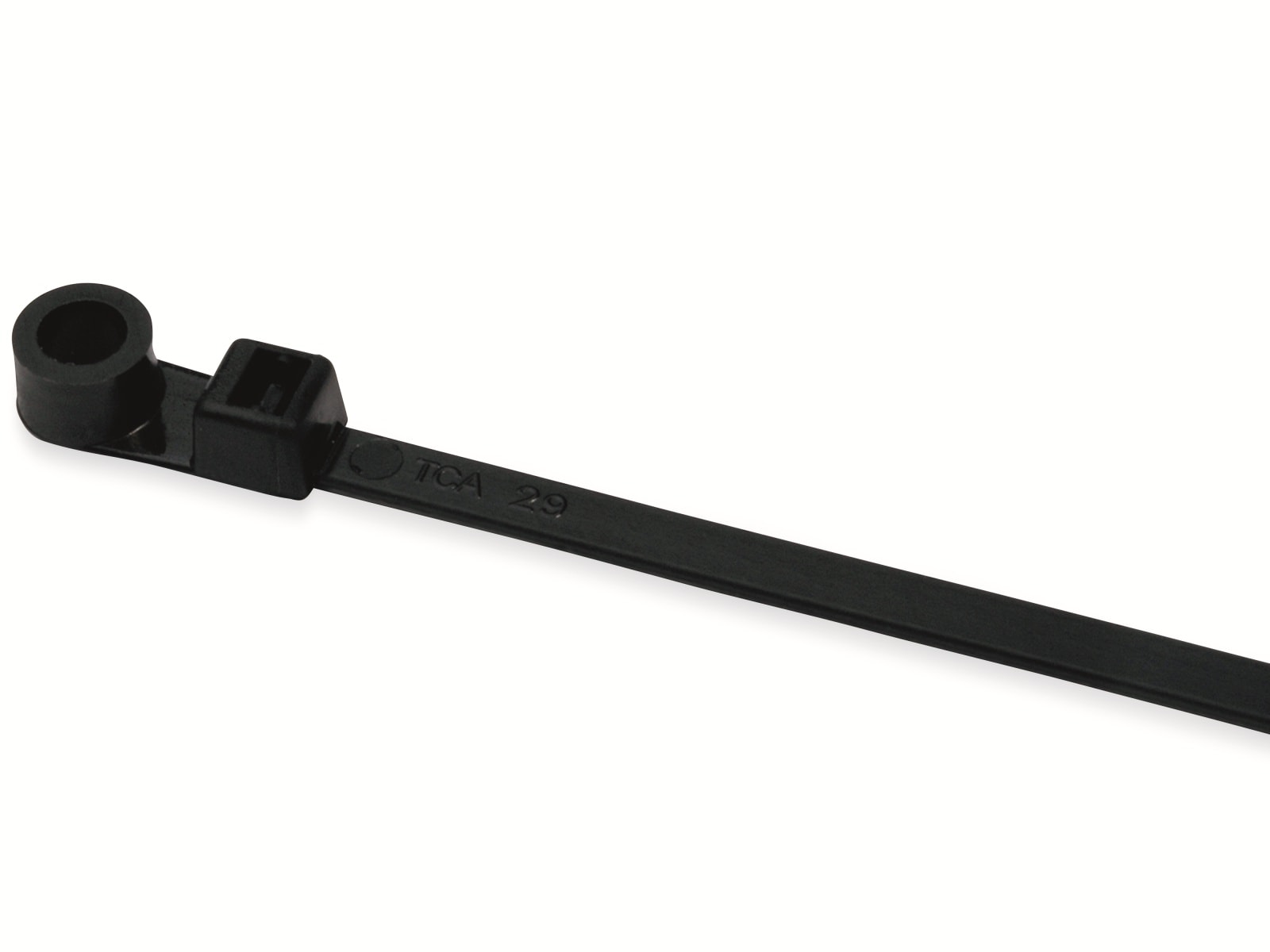 HELLERMANNTYTON Kabelbinder mit Befestigungselement, 113-03010, 160x3, schwarz, 100 Stück