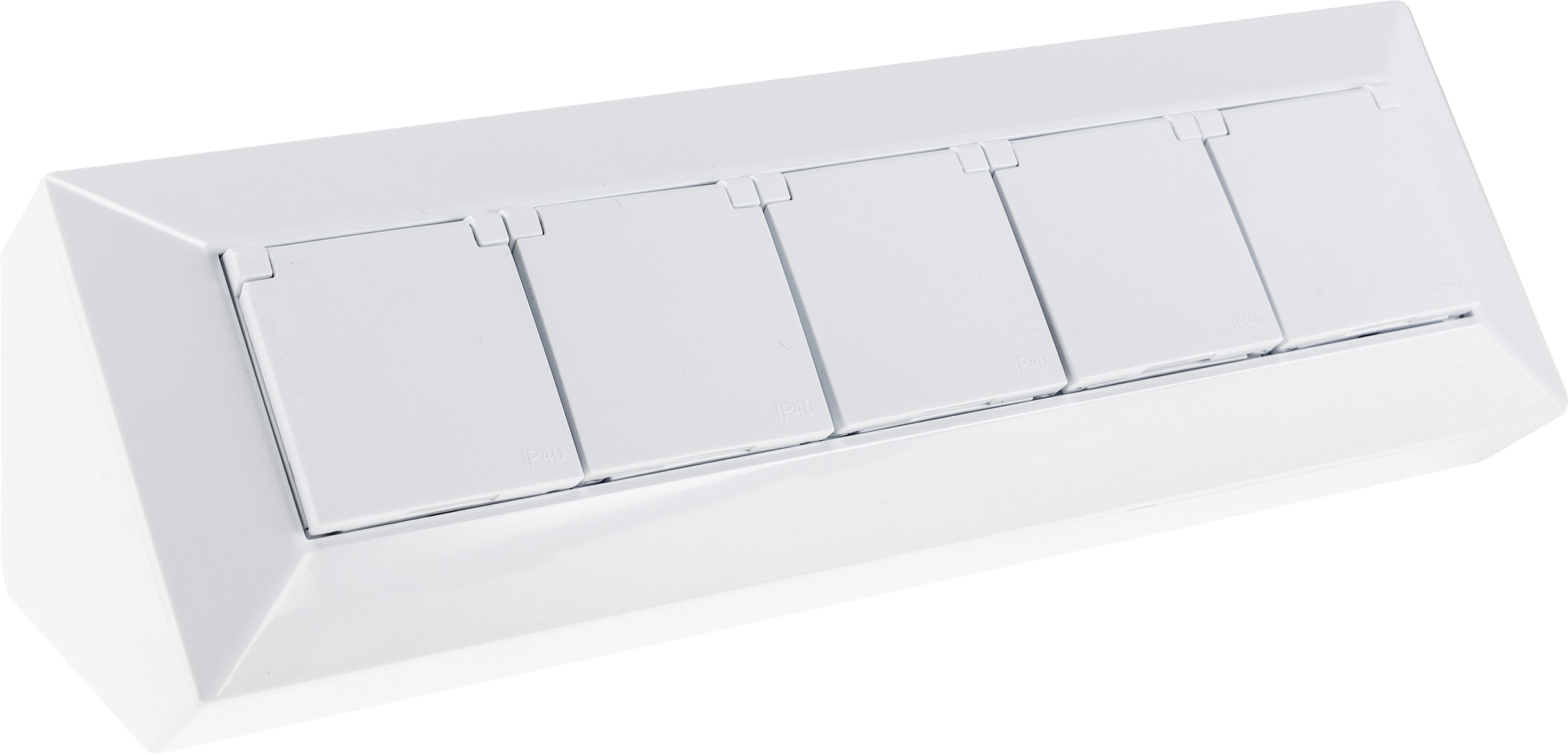 CHILITEC Steckdosenblock 23940, 5-fach, mit Schutzklappen, 250V/16A, weiß CHILITEC Steckdosenblock 23940, 5-fach, mit Schutzklappen, 250V/16A, weiß
