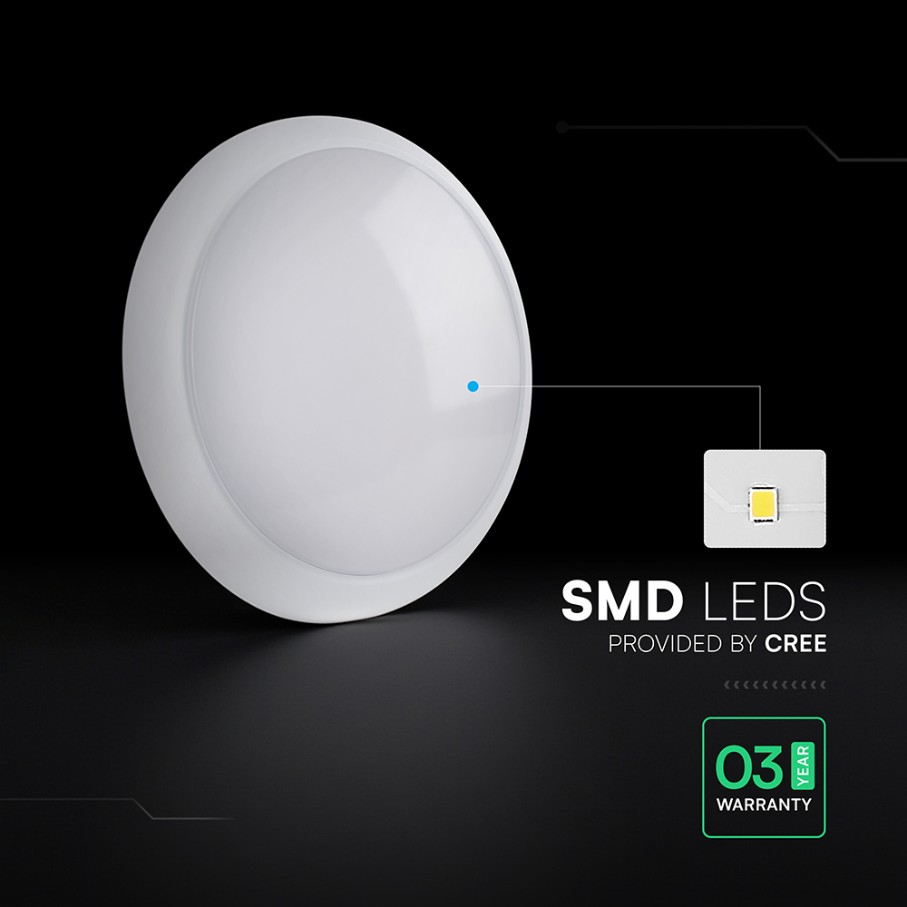 V-TAC LED-Deckenleuchte VT-812-24-6, 8W/16W/20W, 2700lm, 3000K/4000K/6500K, Ø32cm, 110° V-TAC LED-Deckenleuchte VT-812-24-6, 8W/16W/20W, 2700lm, 3000K/4000K/6500K, Ø32cm, 110°