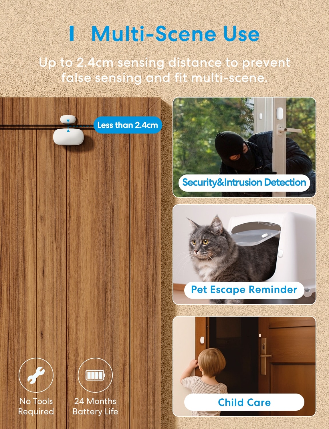 MEROSS Smart Wireless Tür-/Fenstersensor MS200HK-EU 