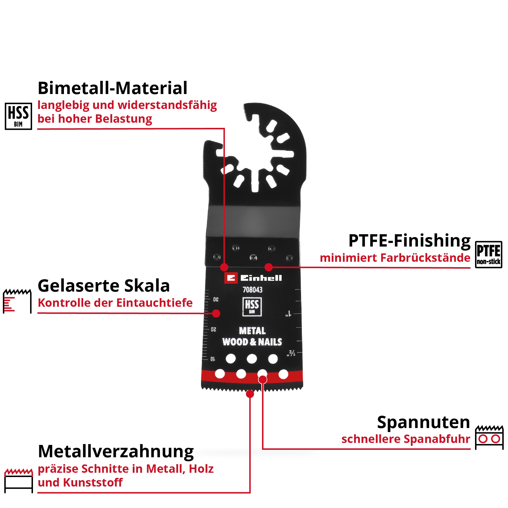 EINHELL Tauchsägeblatt, 708043, Bi-Metall, 34 mm EINHELL Tauchsägeblatt, 708043, Bi-Metall, 34 mm