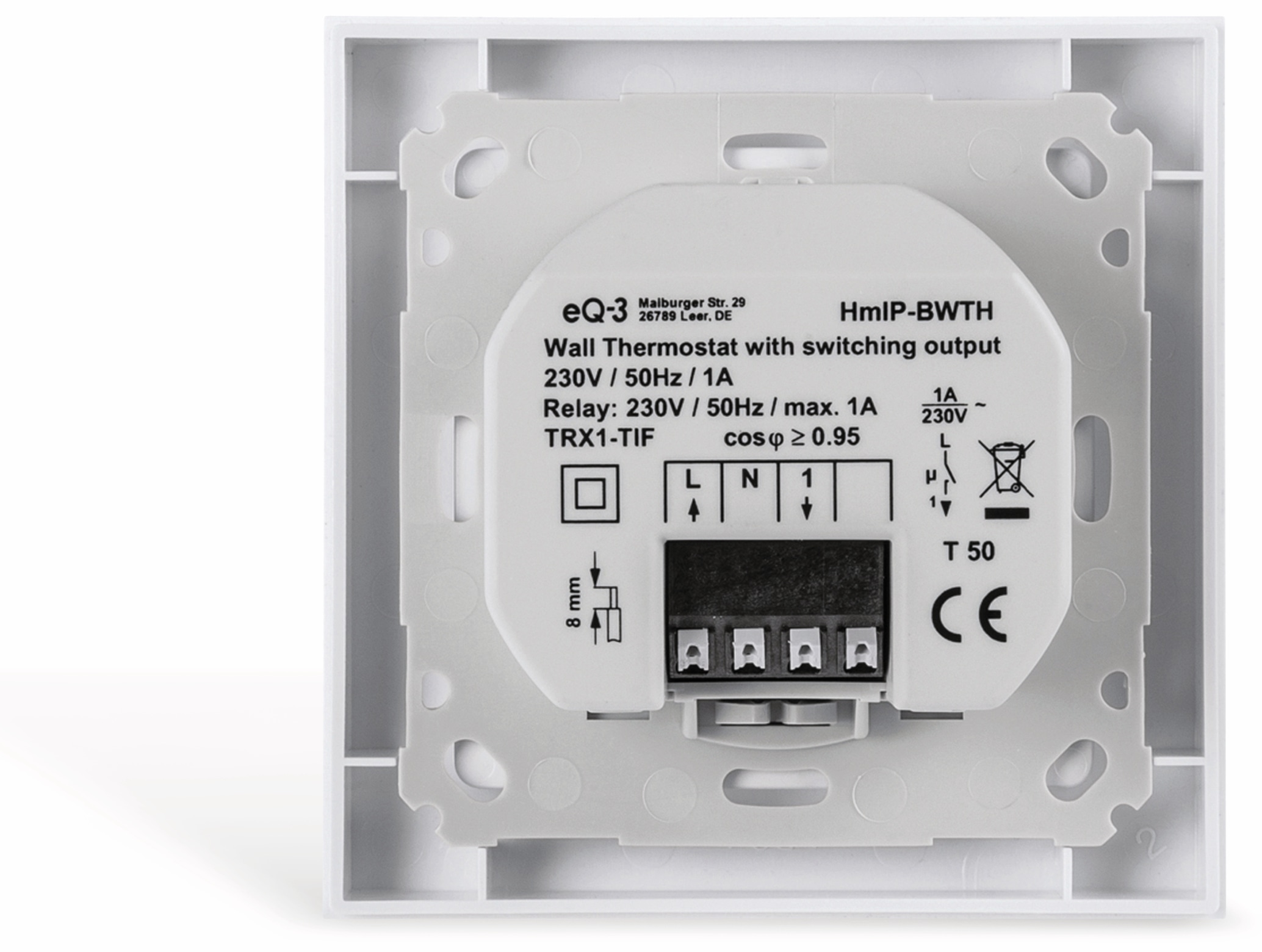 HOMEMATIC IP Smart Home 150628A0, Wandthermostat mit Schaltausgang für Markenschalter
