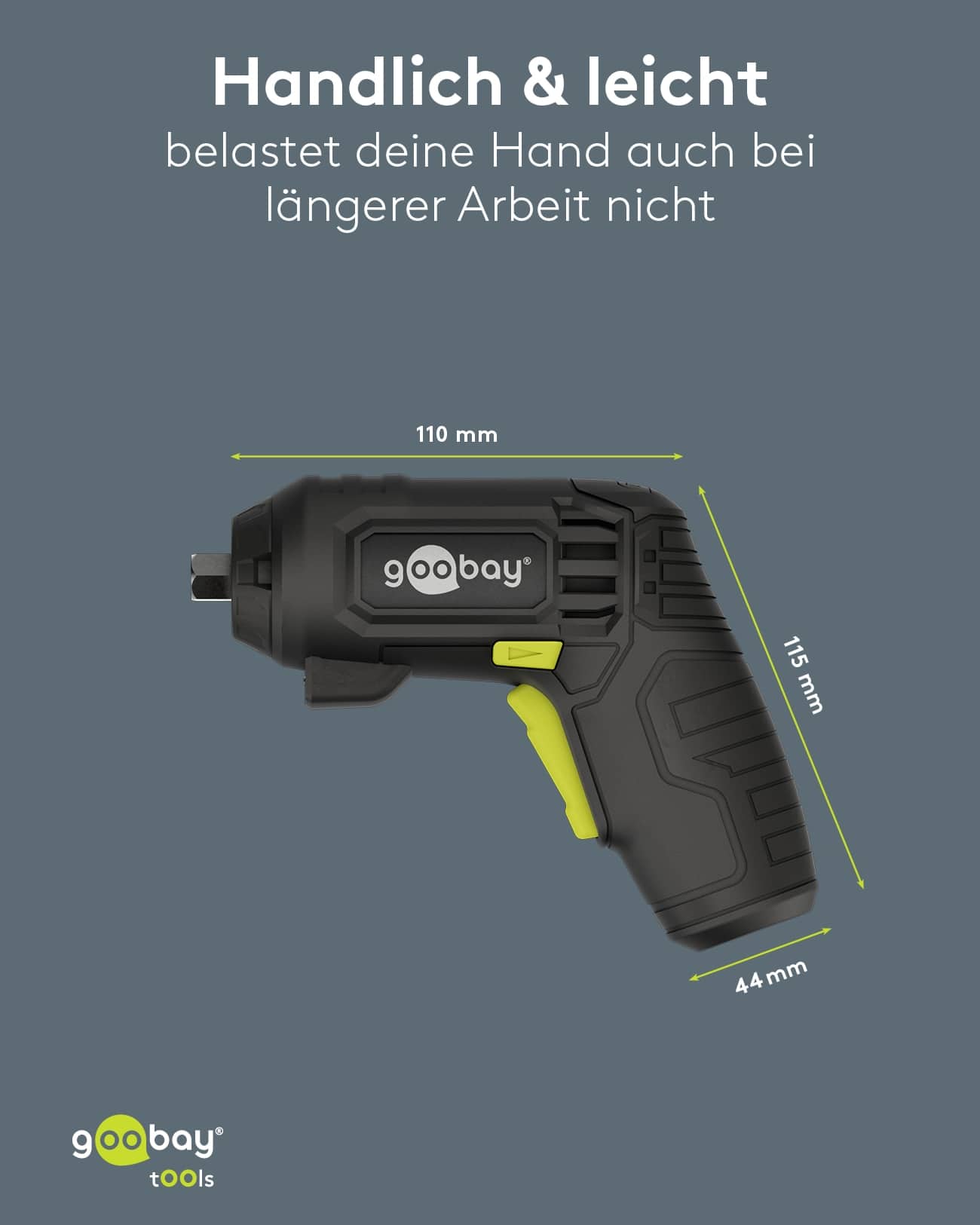 GOOBAY TOOLS Mini-Akkuschrauber-Set, 77818, 31-teilig