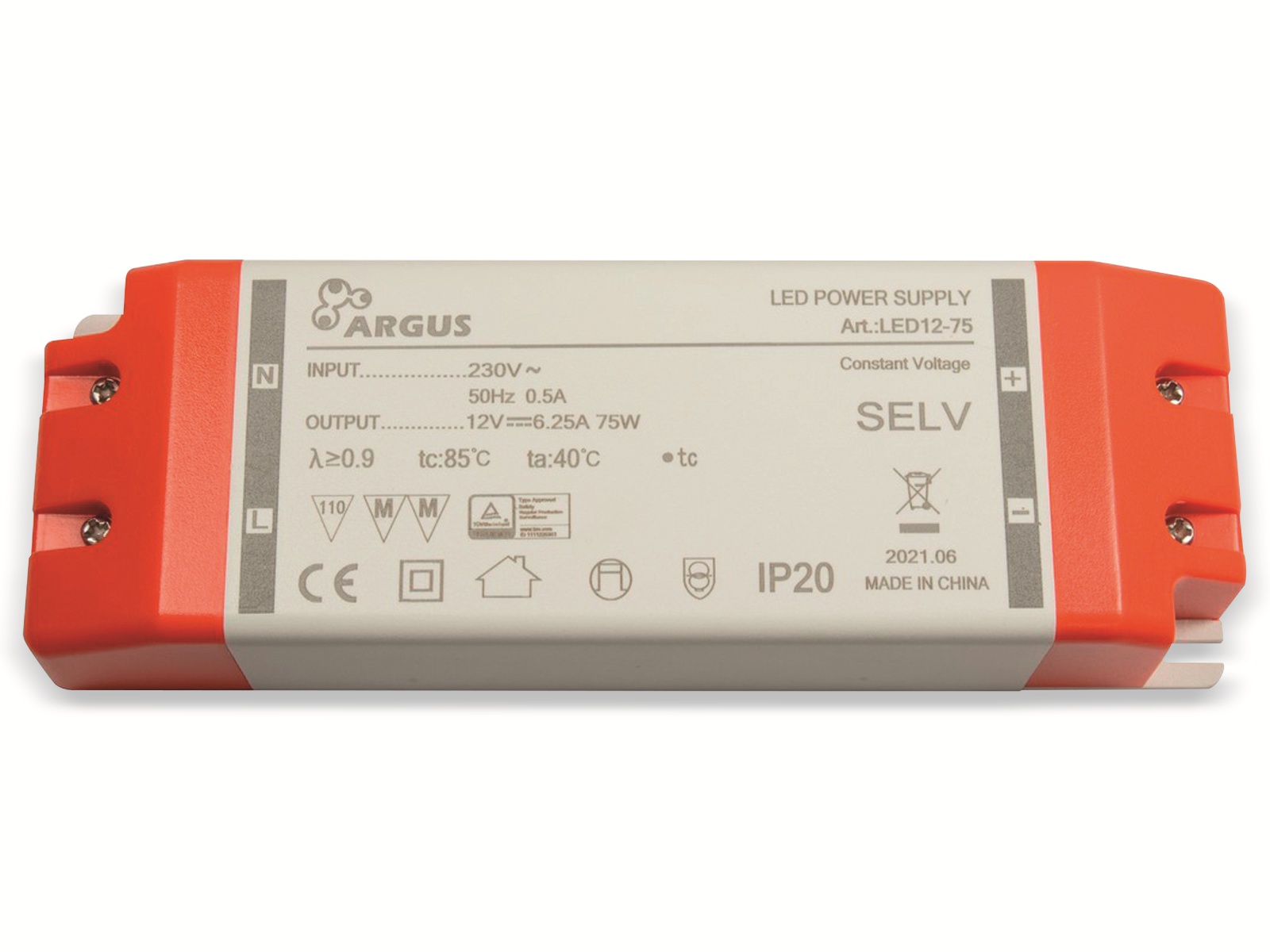INTER-TECH LED-Netzteil LED 12V-/75 W