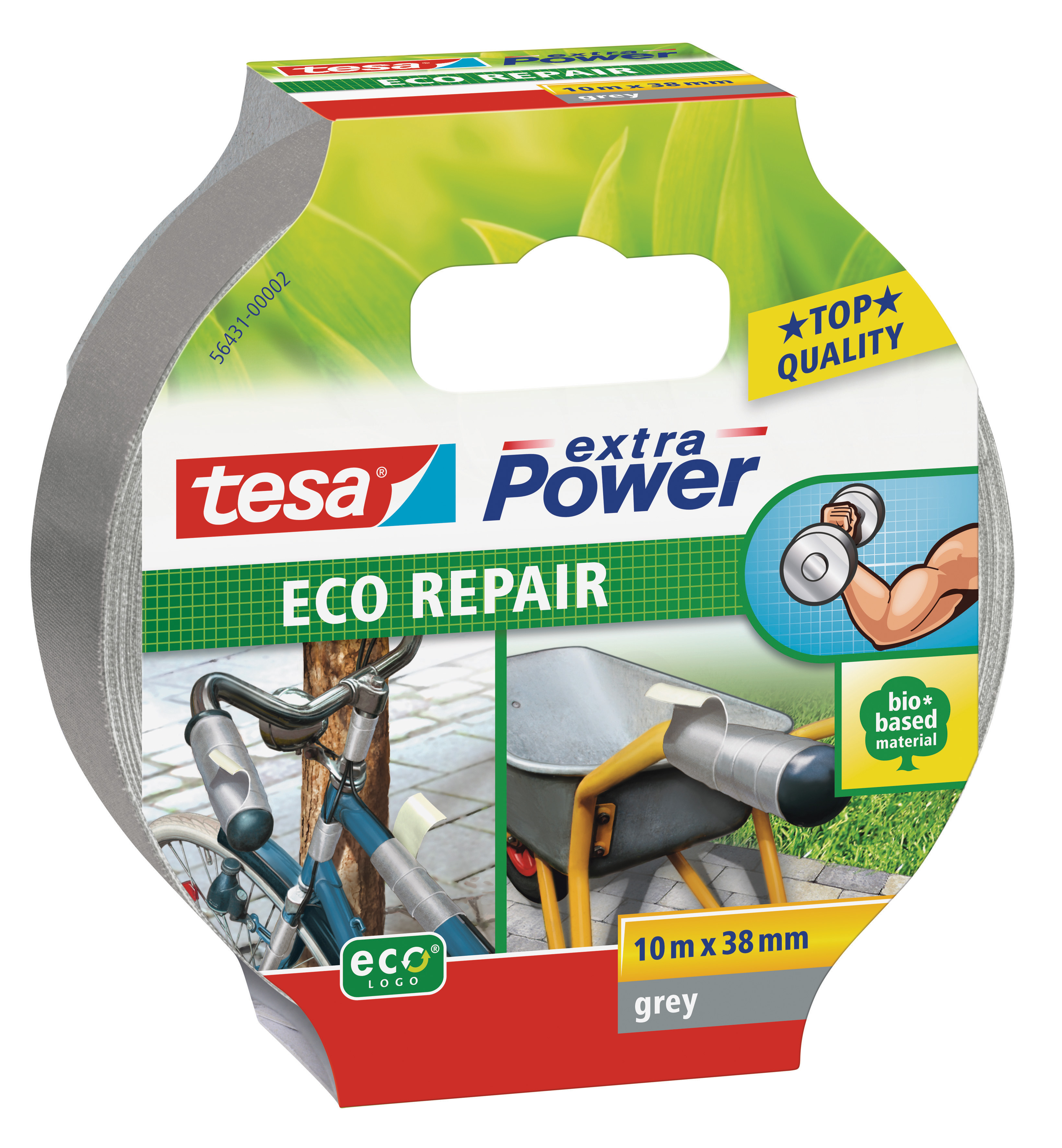 TESA extra Power® ECO REPAIR, Reparaturband, 38 mm x 10 m, grau