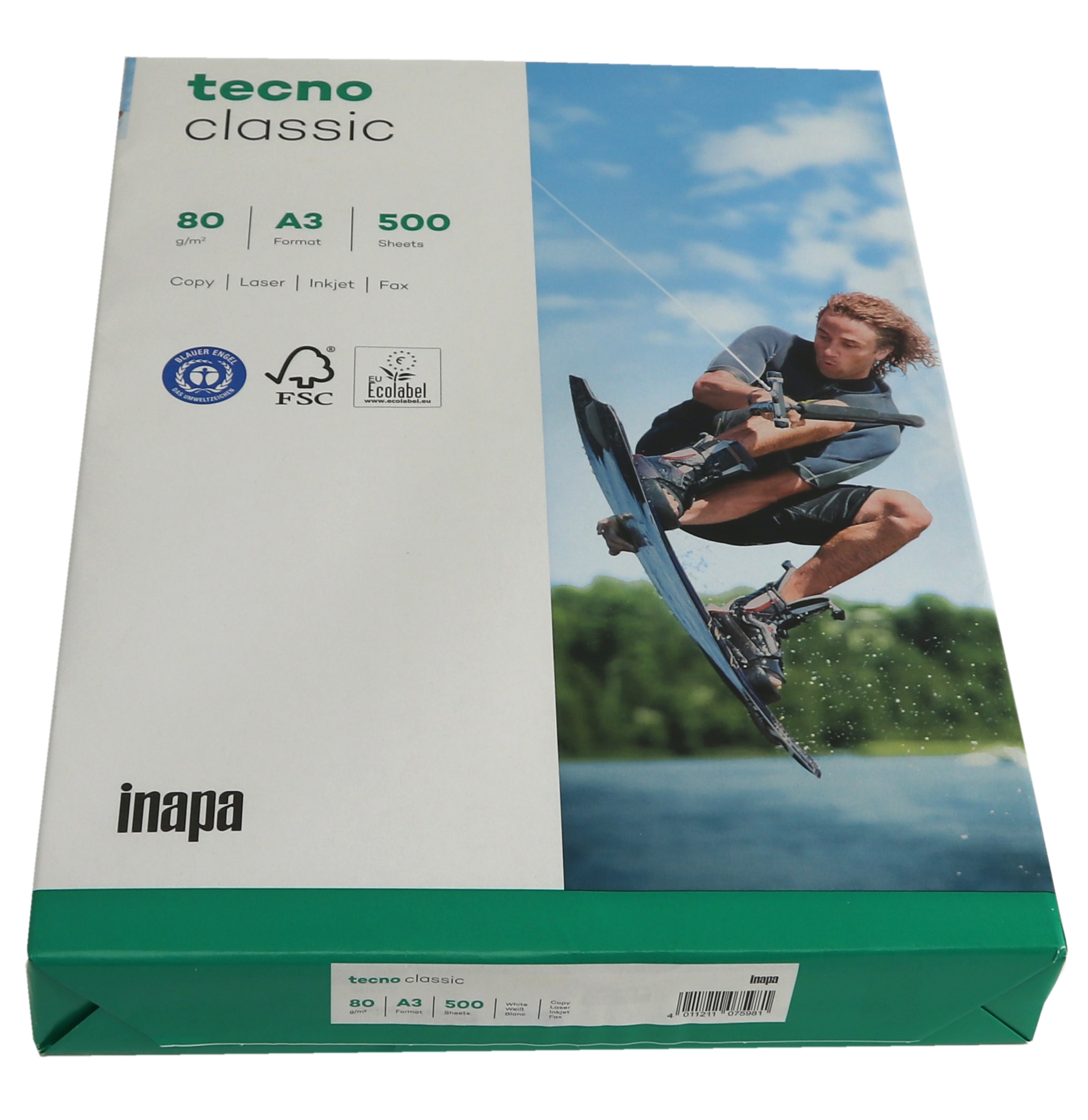 INAPA Kopierpapier, Tecno Classic, A3, 80 g/m², 500 Blatt
