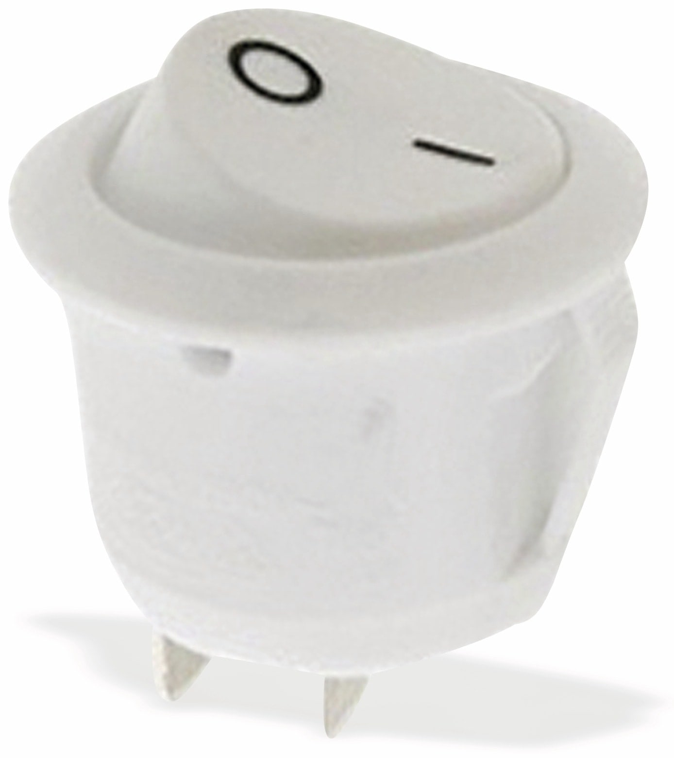 Wippenschalter 1xE/A 250V 10A ws, Ø 20,2mm Wippenschalter 1xE/A 250V 10A ws, Ø 20,2mm
