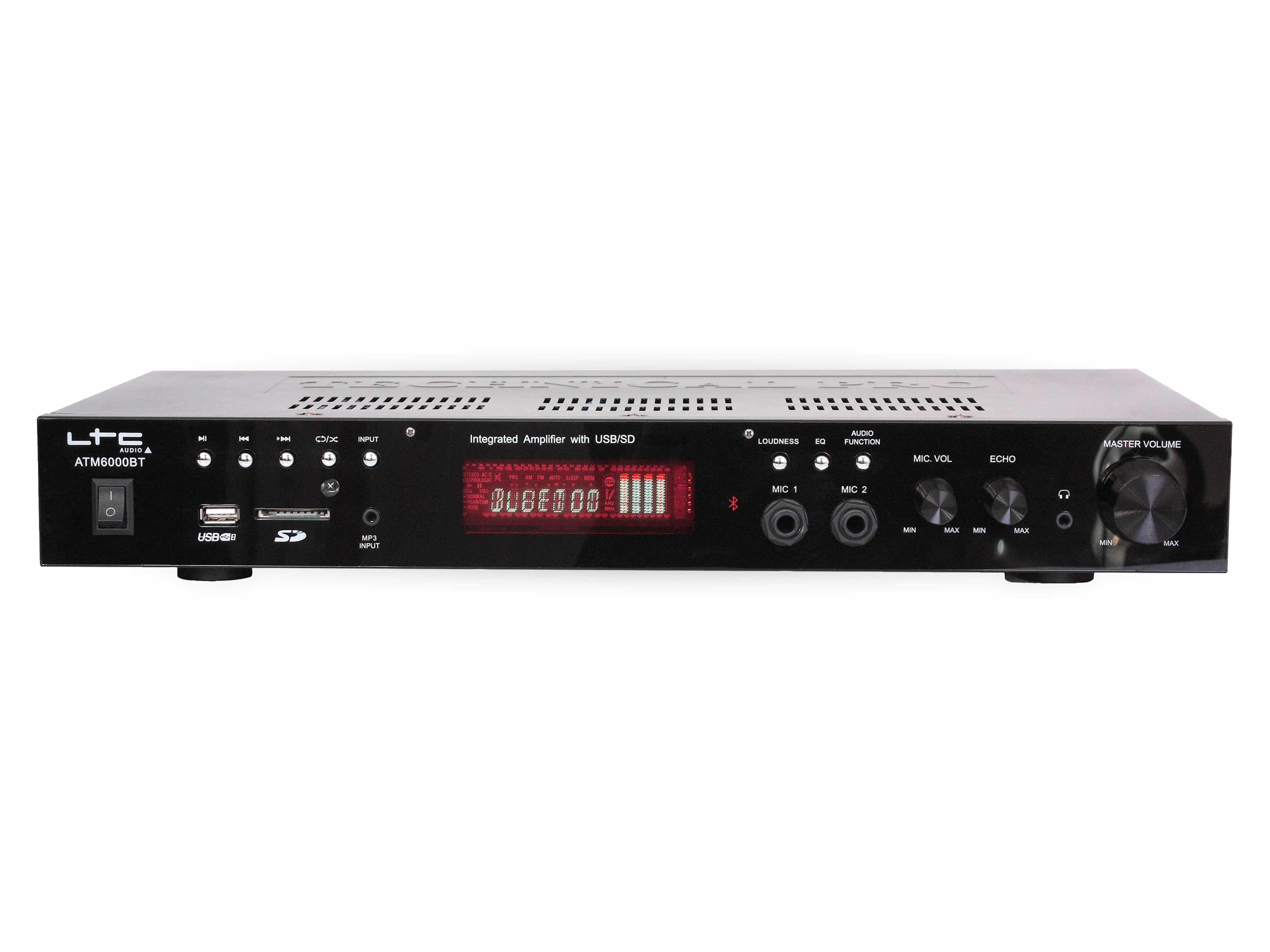 LTC Stereo-Verstärker ATM6000BT, 2x50 W, Bluetooth, Karaoke