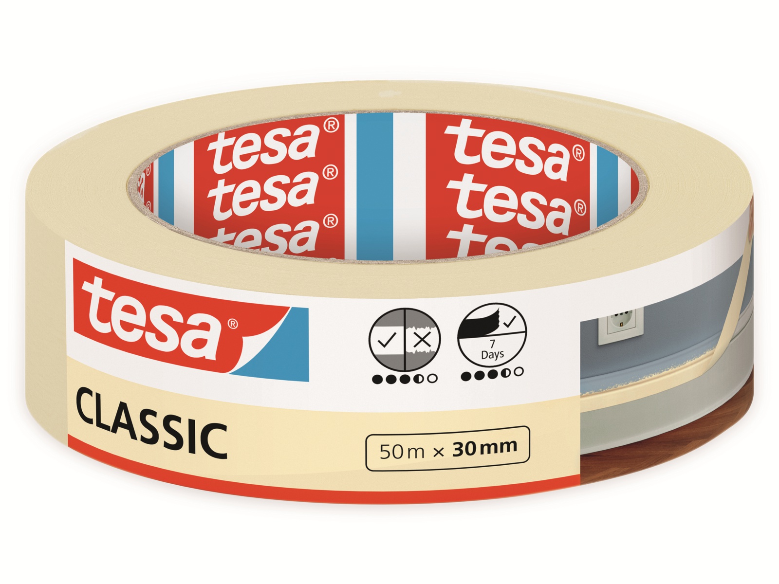 TESA ® Malerband Classic, 50m:30mm, 52805-00000-03