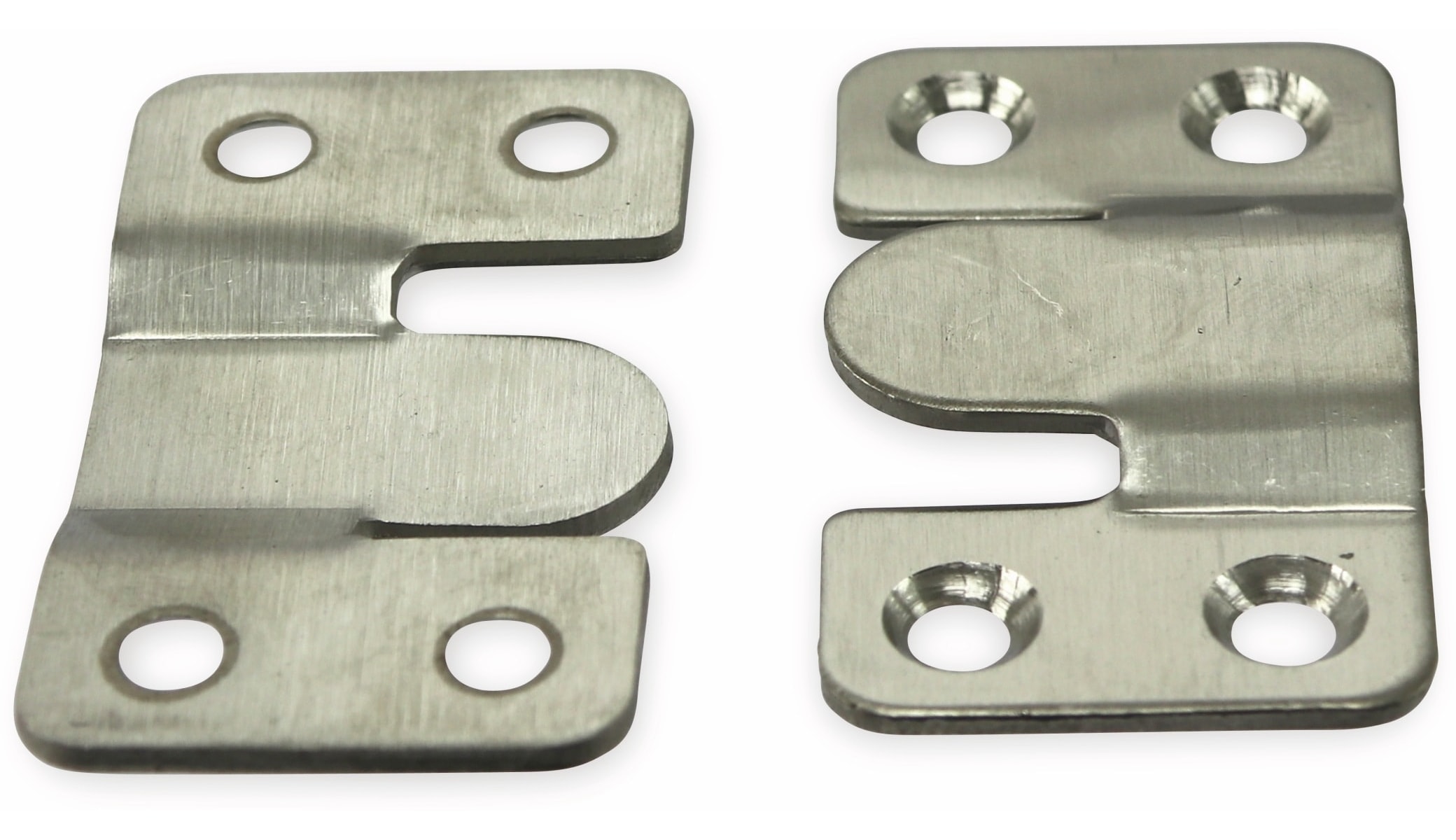Möbelverbinder-Set Edelstahl, 53x30 mm