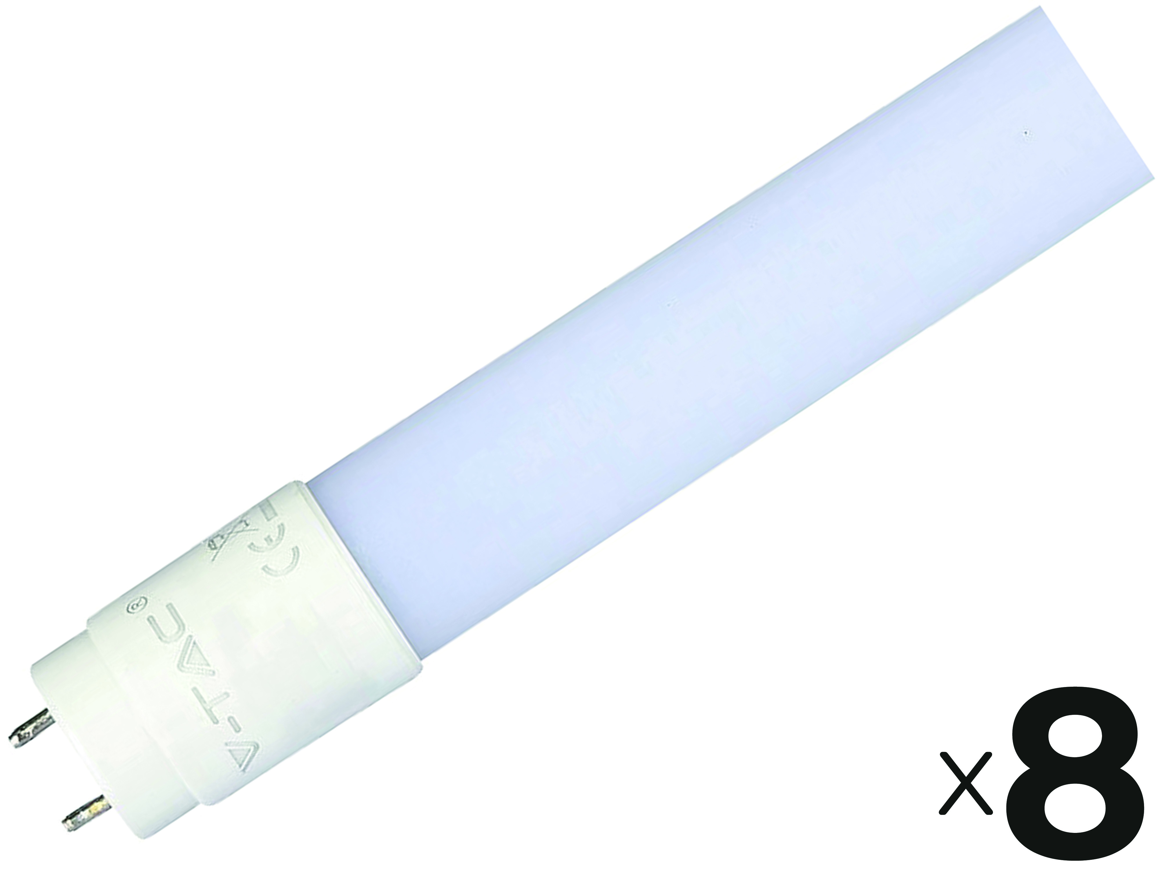 V-TAC LED-Röhre VT-9077, T8, G13, EEK: F, 14 W, 1400 lm, 4000 K, 900 mm, 8 Stück V-TAC LED-Röhre VT-9077, T8, G13, EEK: F, 14 W, 1400 lm, 4000 K, 900 mm, 8 Stück