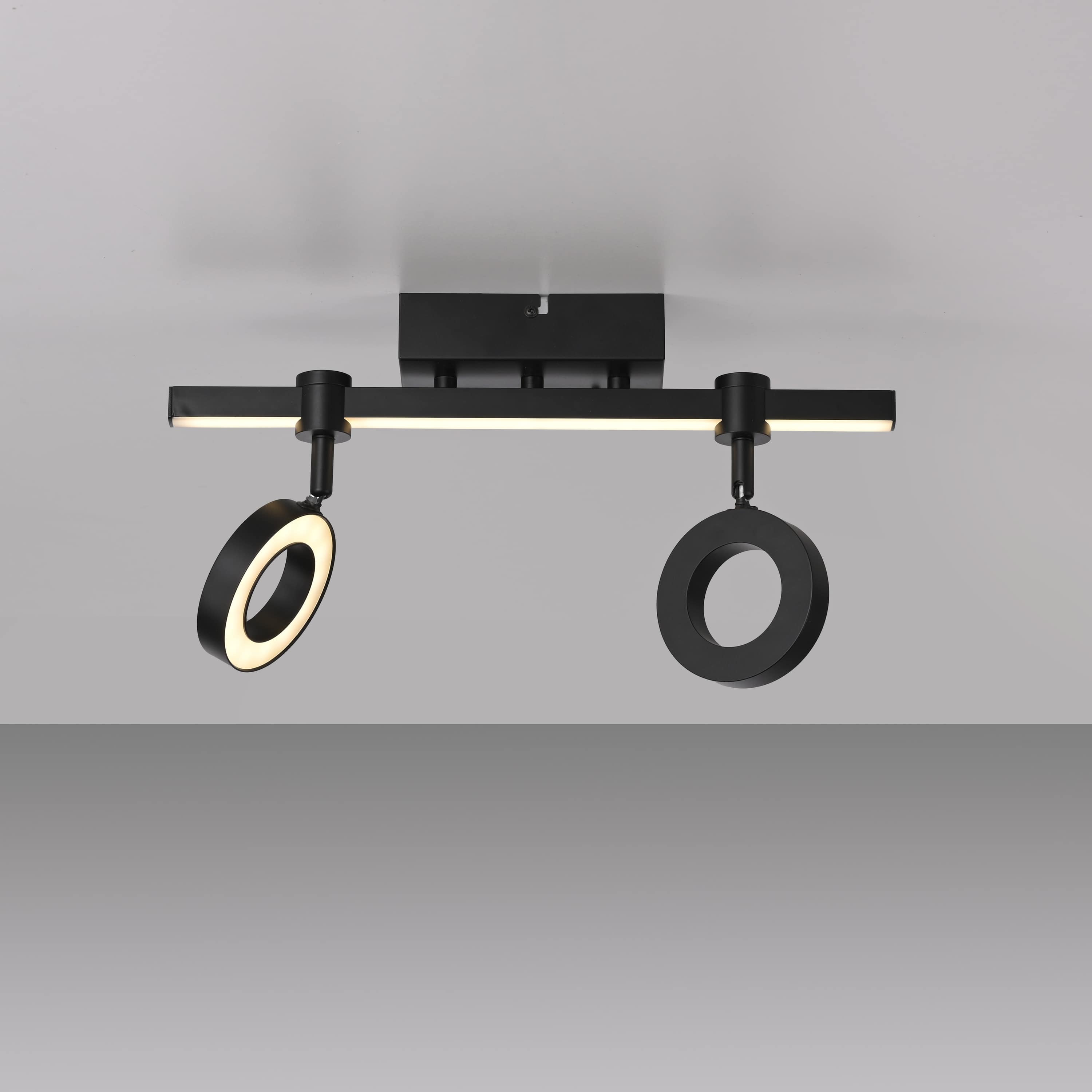 JUST LIGHT LED-Deckenleuchte 12075-18 schwarz, 10,5 W, 1300 lm, CCT, RGB, Smart Home JUST LIGHT LED-Deckenleuchte 12075-18 schwarz, 10,5 W, 1300 lm, CCT, RGB, Smart Home