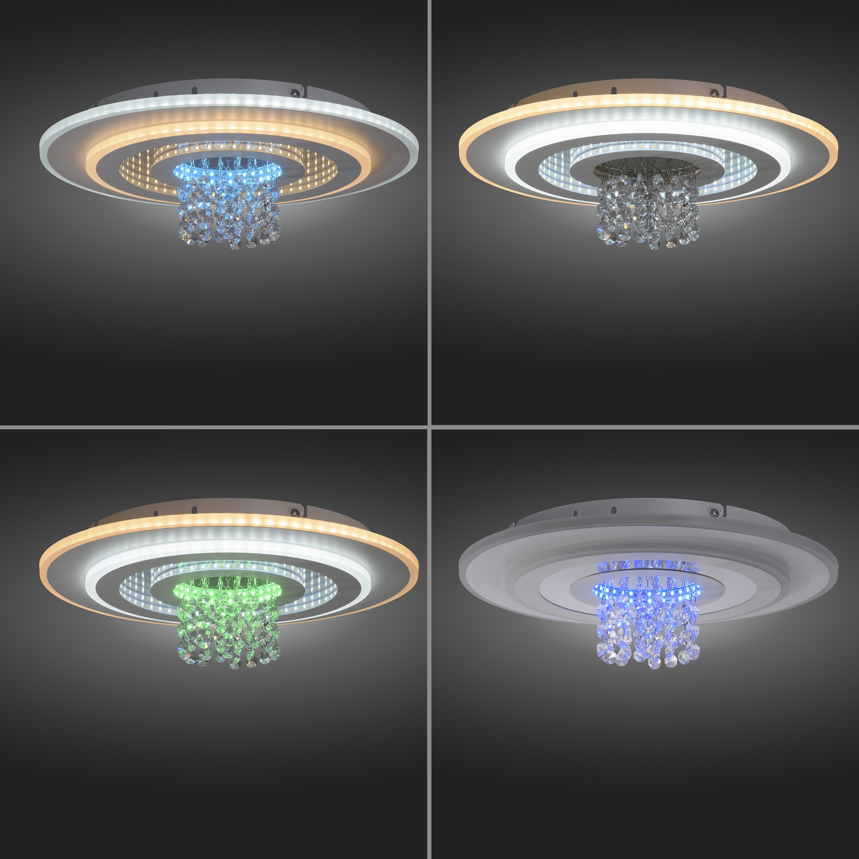 JUST LIGHT LED-Deckenleuchte 14518-16, 24W, 2800lm, CCT, RGB, IP20, weiß