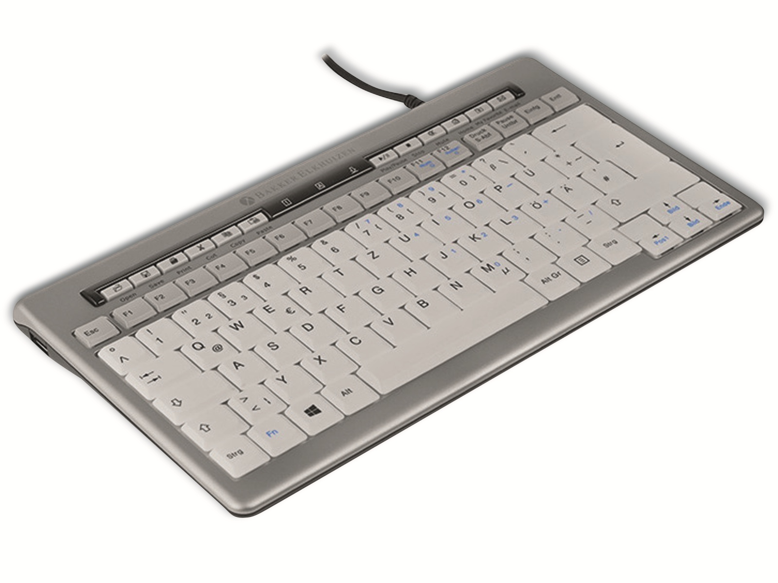BakkerElkhuizen USB-Tastatur, S-board  840 Design, silber/weiß