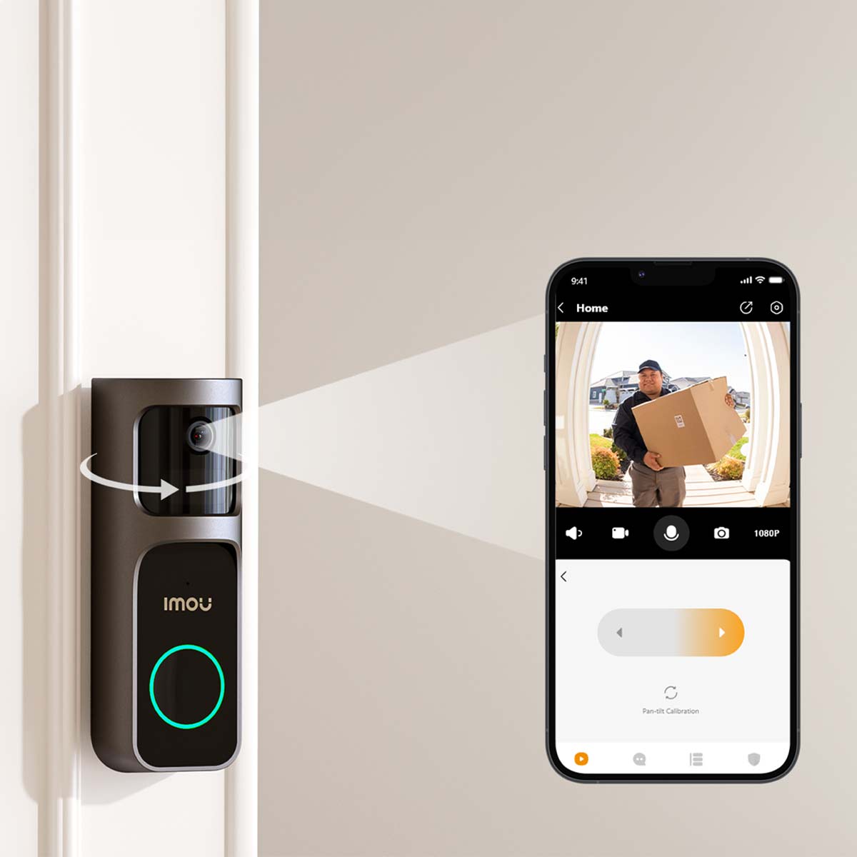 IMOU Türsprechanlage Doorbell 2S Kit, Außen, schwarz