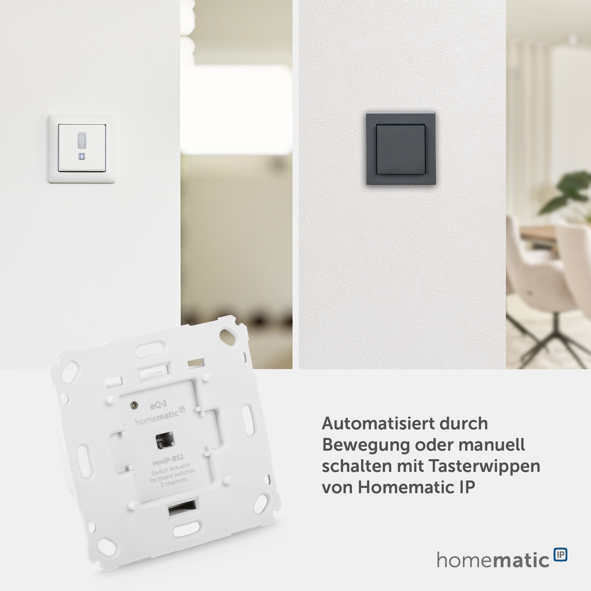 HOMEMATIC IP 156757A0, Schaltaktor für Markenschalter - 2-fach