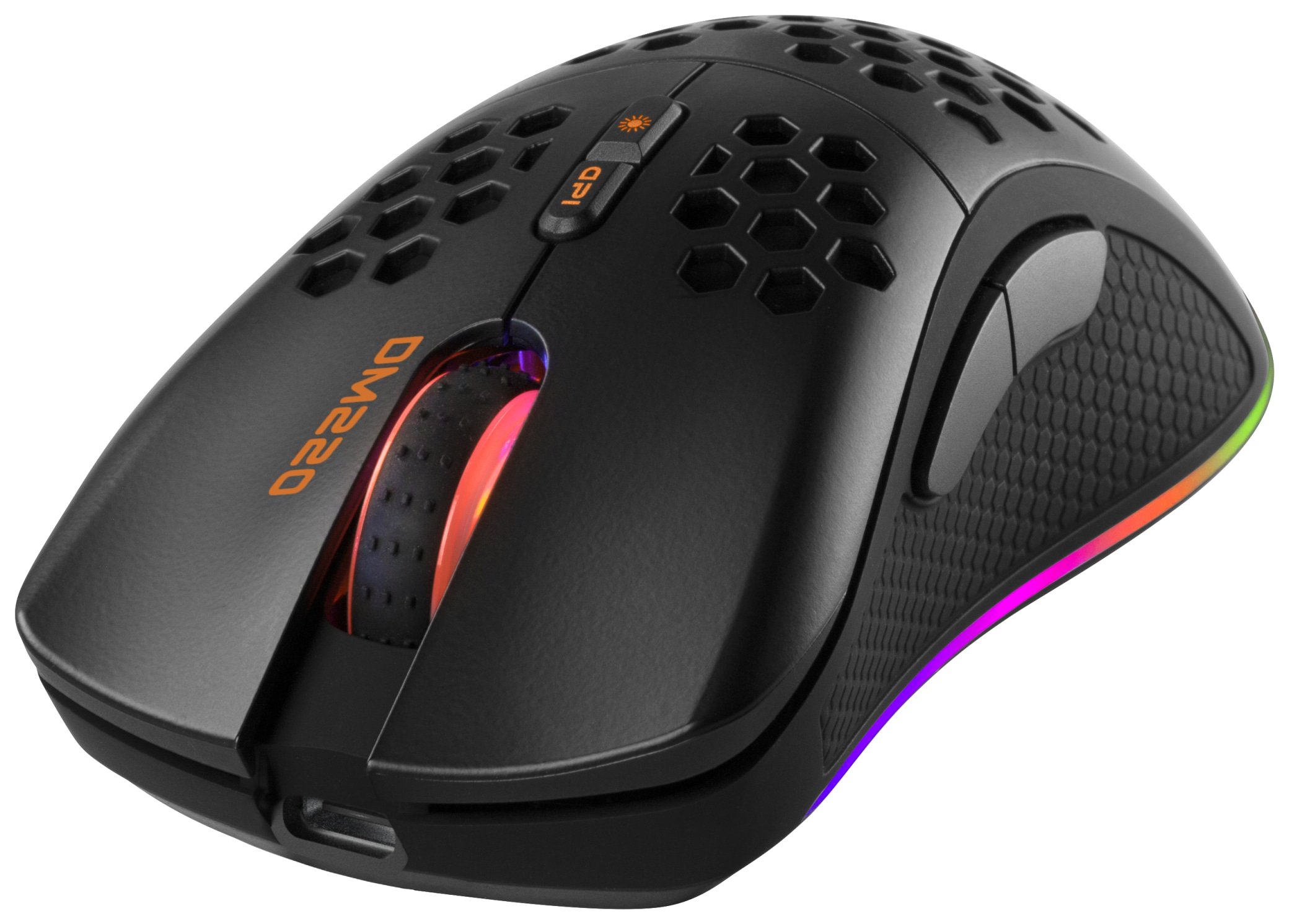 DELTACO GAMING Gaming Maus ultraleicht, wireless mit RGB, schwarz