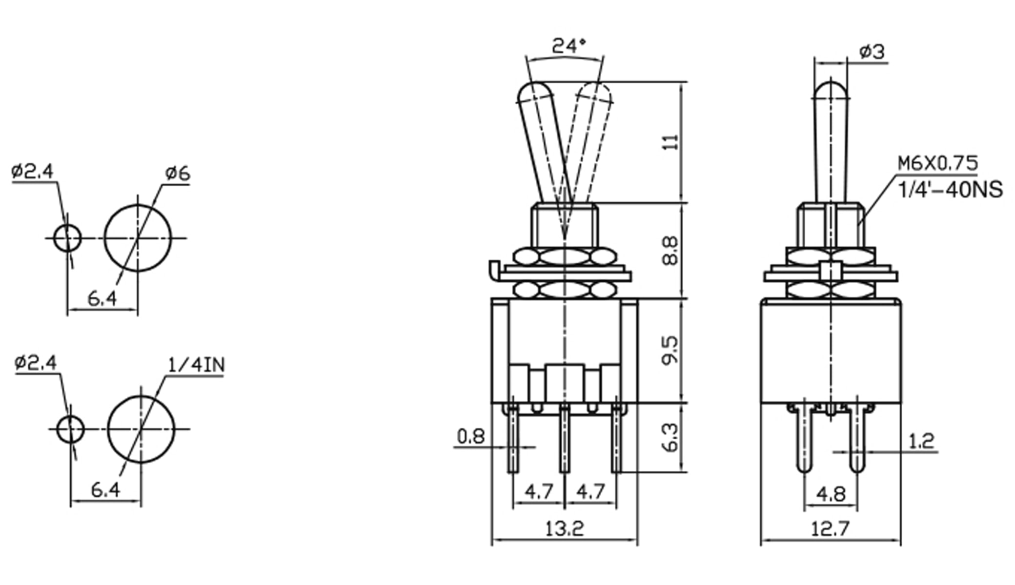 Kippschalter/-taster MTS-213-A2