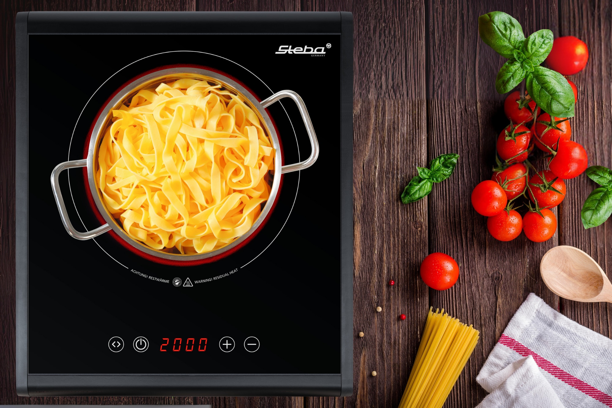 STEBA Glaskeramik-Kochfeld HK 25, Timer, Toch Control, 2000W