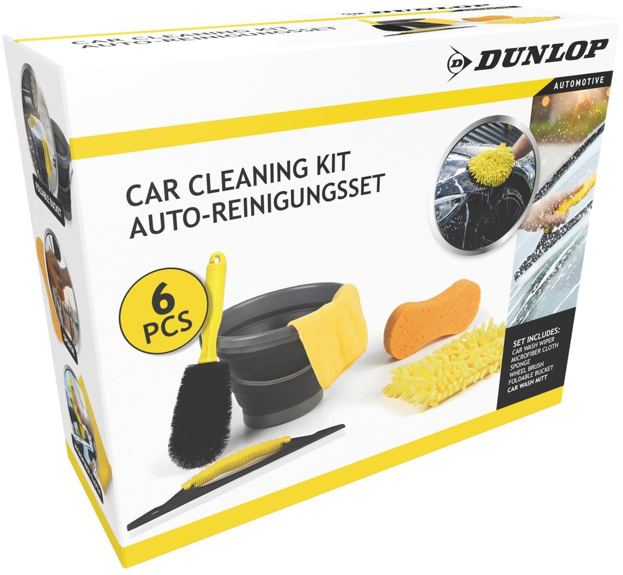 DUNLOP Auto Reinigungsset, 6-teilig
