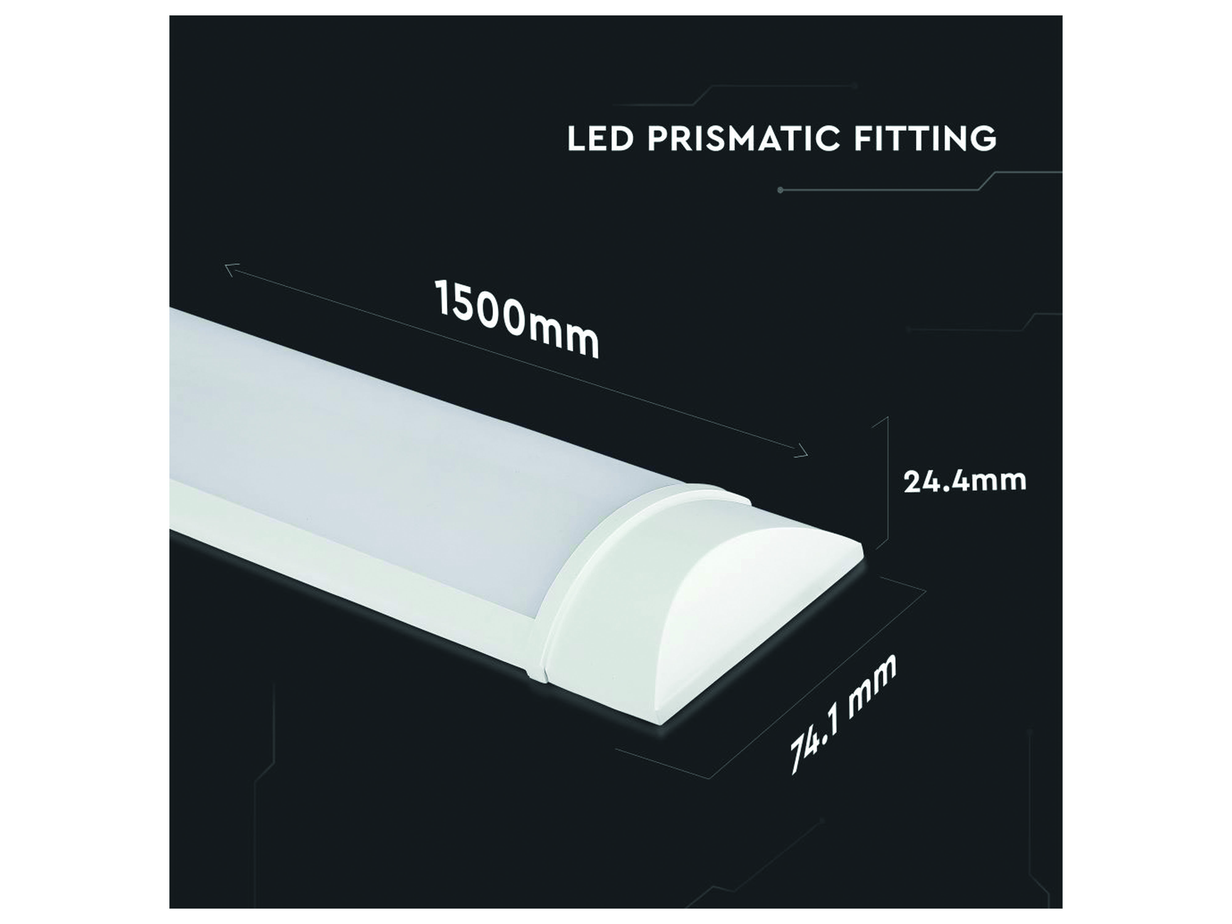 V-TAC LED-Deckenleuchte, 8338 (6494) EEK: D 38 W, 5900 lm, 4000 K, 1500 mm V-TAC LED-Deckenleuchte, 8338 (6494) EEK: D 38 W, 5900 lm, 4000 K, 1500 mm