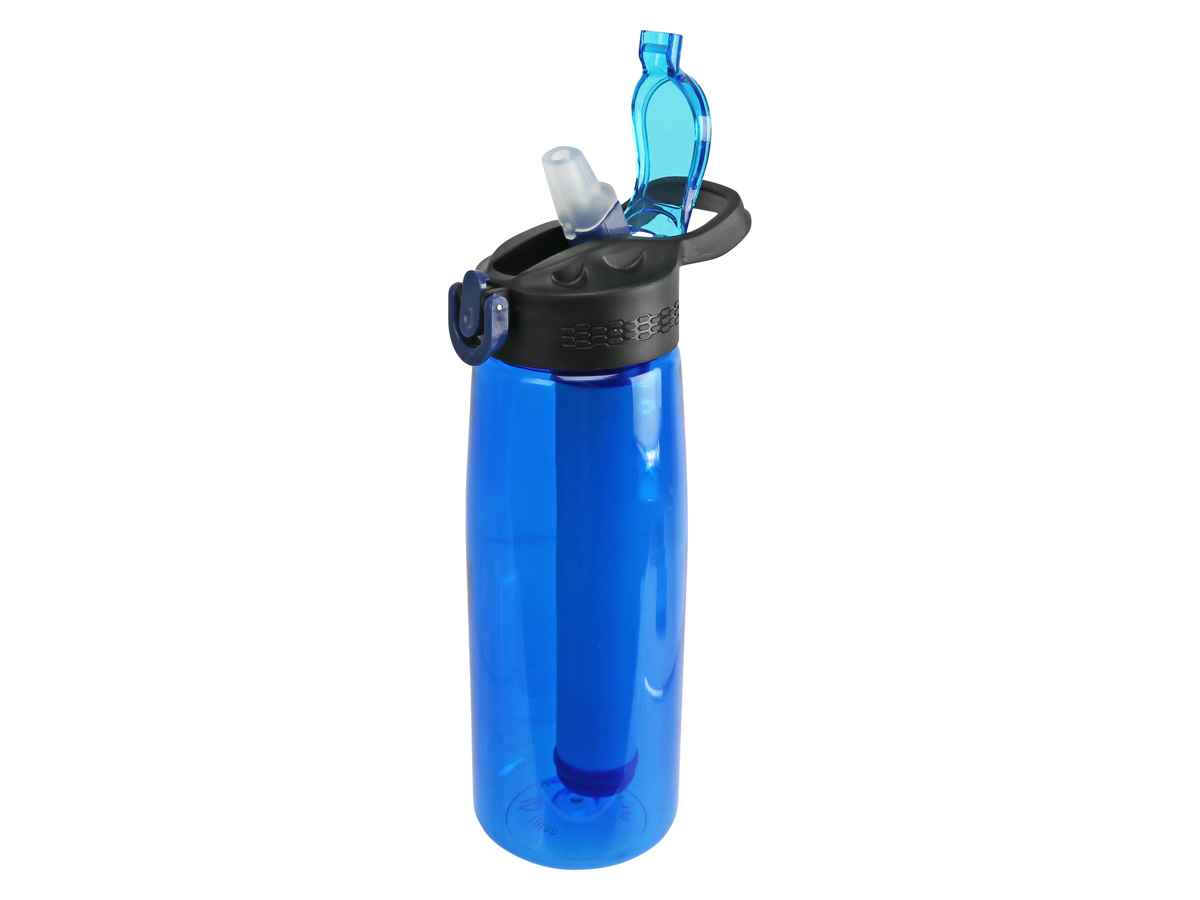 Wasserfilterflasche Tritan, 650ml, blau