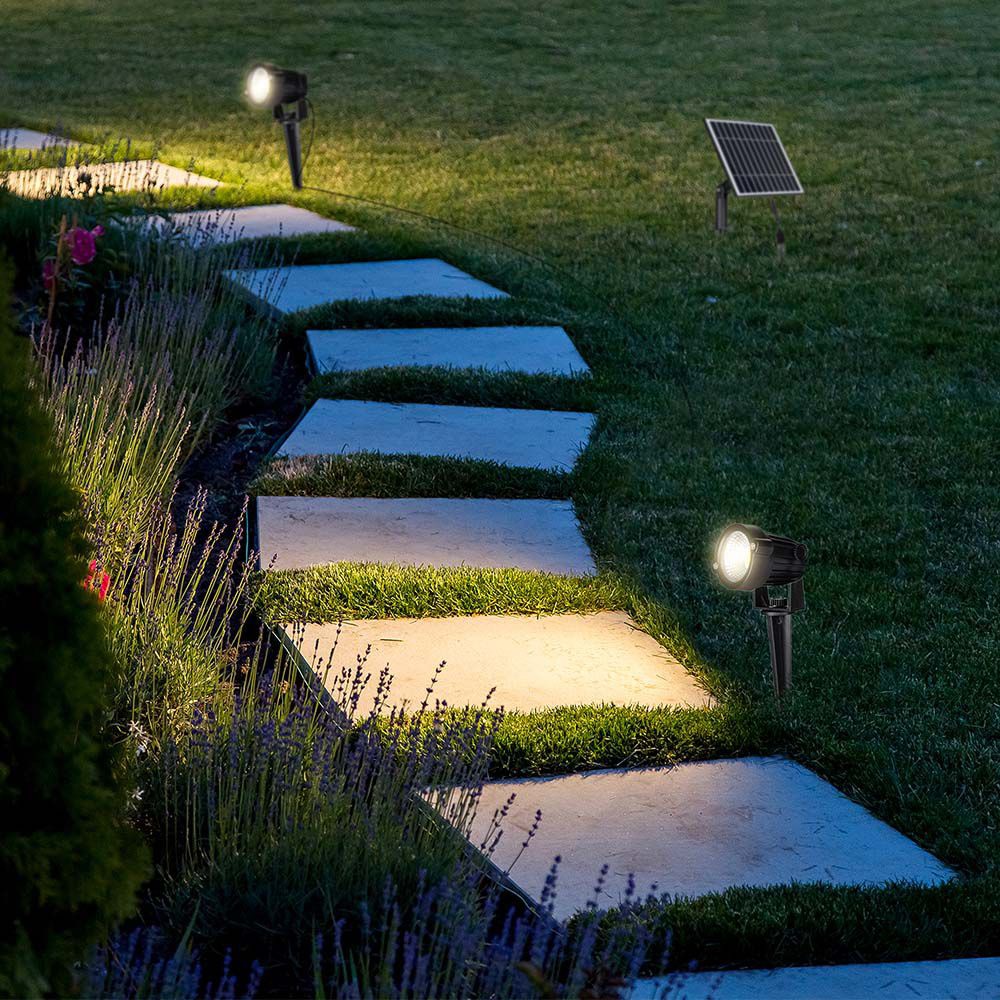 V-TAC Solar LED-Gartenleuchten-Set VT-11031, 3x 1,2 W, 3000 K, IP65 V-TAC Solar LED-Gartenleuchten-Set VT-11031, 3x 1,2 W, 3000 K, IP65