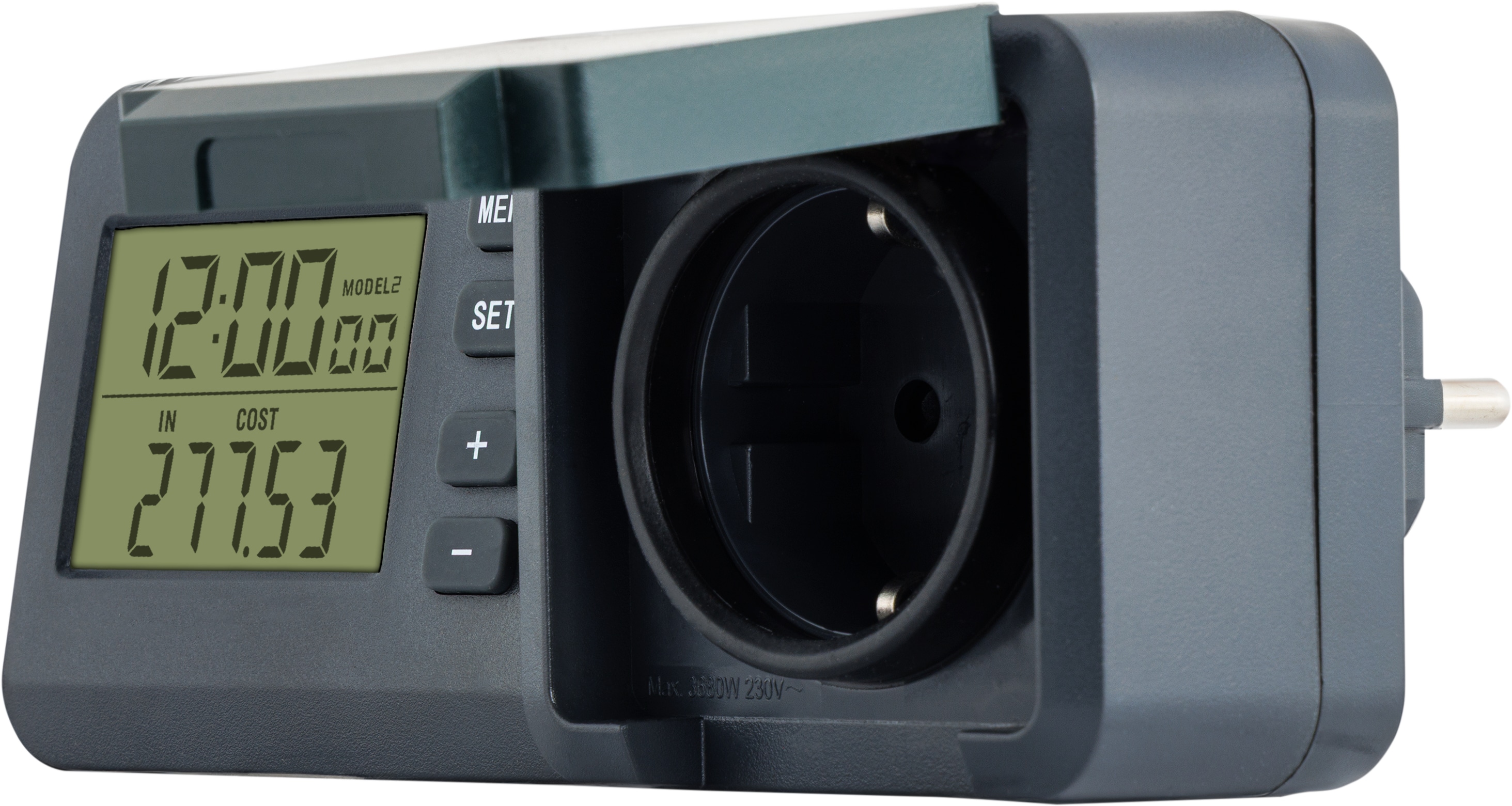 REV ENERGIEKOSTENMESSGERÄT EP011CTL-GR, LCD-DISPLAY, IP44, SCHWARZ-GRÜN