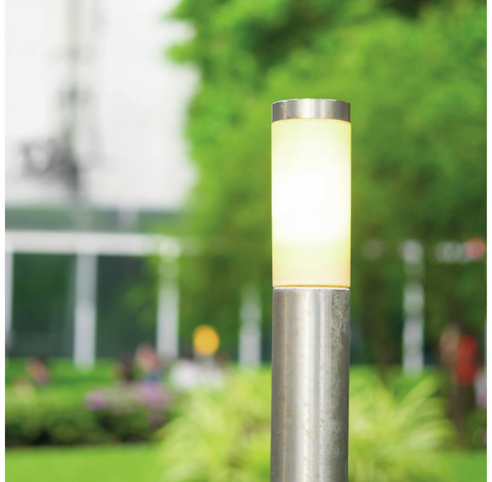 V-TAC Poller-Außenleuchte VT-838, IP44, E27, Edelstahl, 1100mm, VT-8962, Nickel-satiniert
