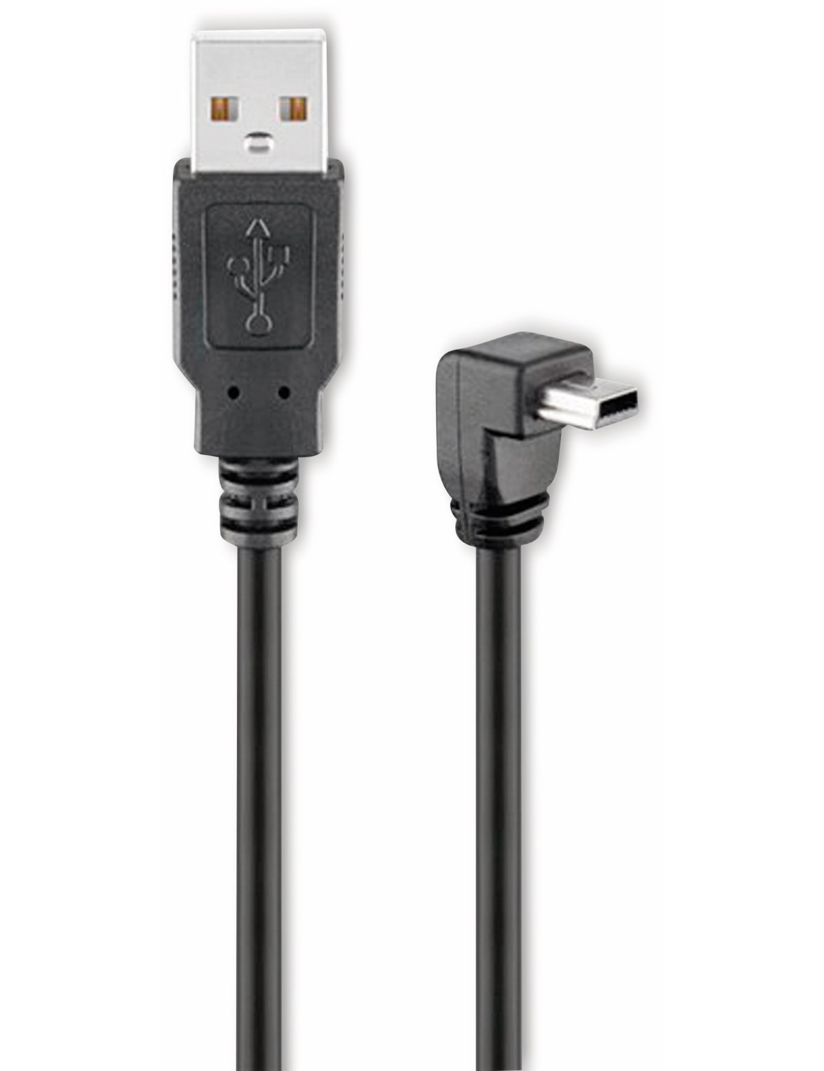 GOOBAY USB 2.0 Hi-Speed Anschlusskabel A/B 93971, 90°, 1,8 m, schwarz