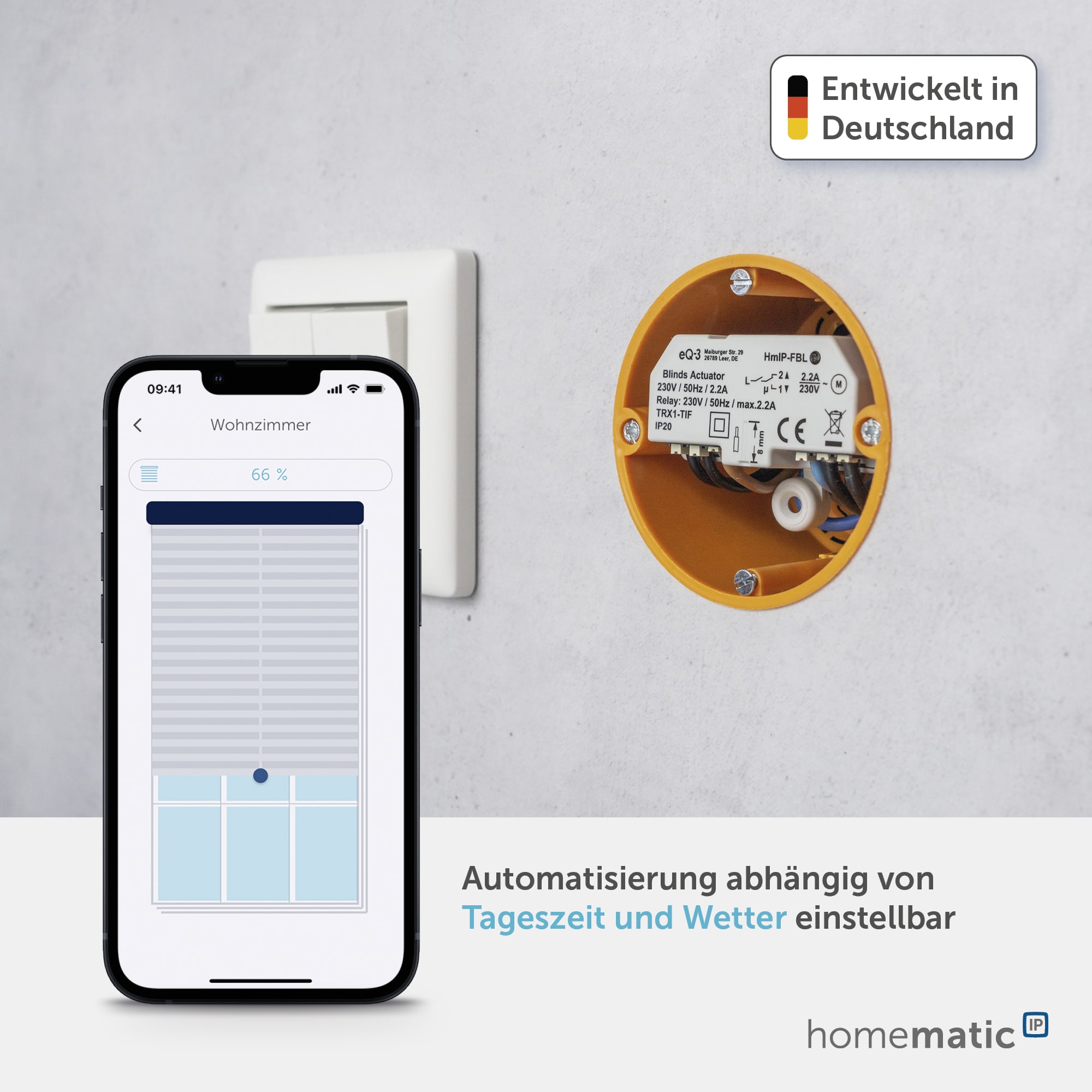 HOMEMATIC IP Smart Home 151398A0, Jalousieaktor, Unterputz