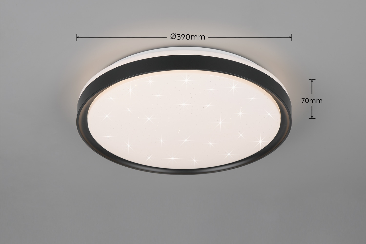REALITY LED-Deckenleuchte SOLIT, R63581132, 14W, 1800lm, schwarz REALITY LED-Deckenleuchte SOLIT, R63581132, 14W, 1800lm, schwarz