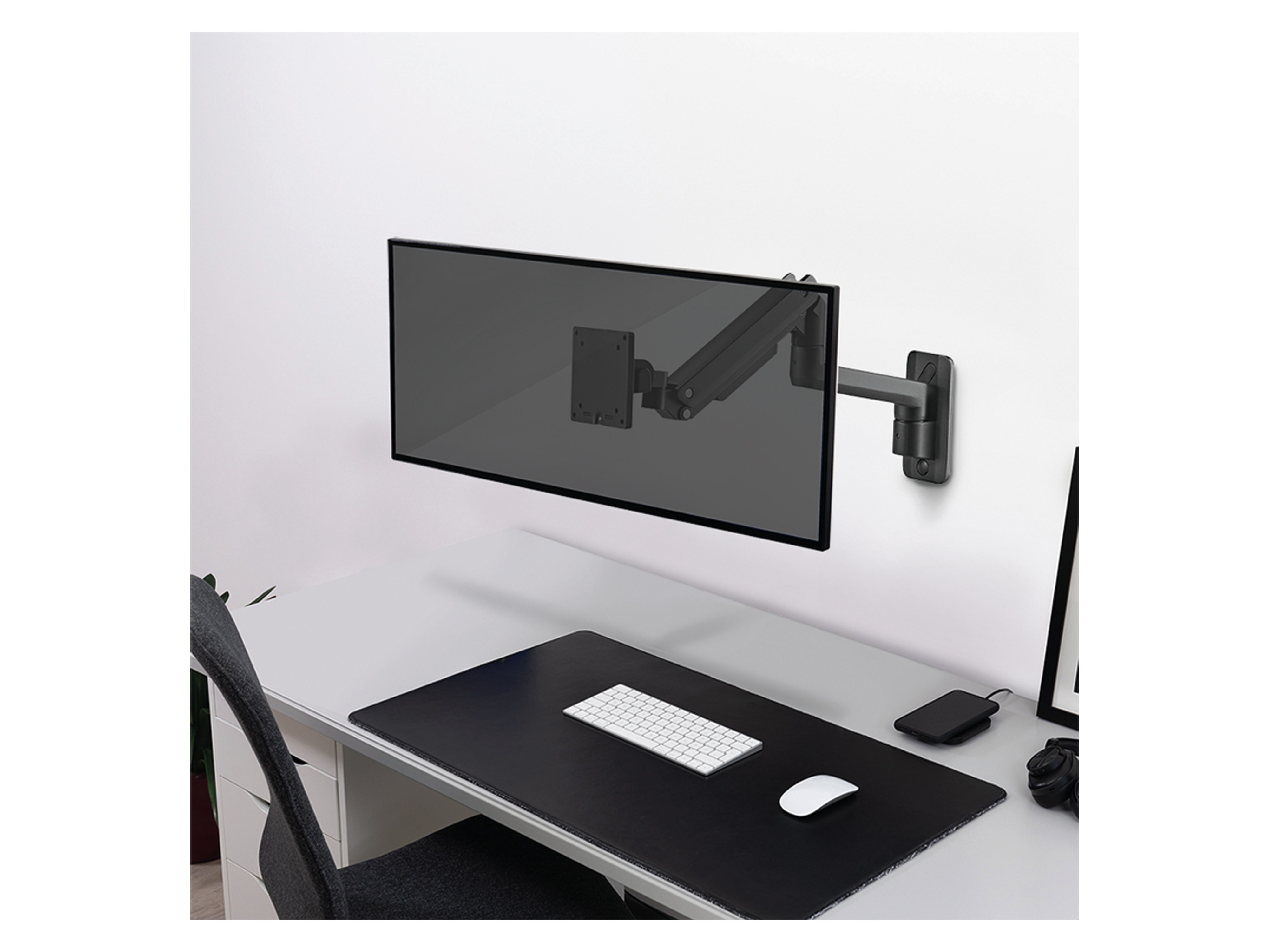 LOGILINK Monitorhalterung BP0169, 43,2 - 124,5 cm (17" - 49"), Gasdruckfeder, Aluminium