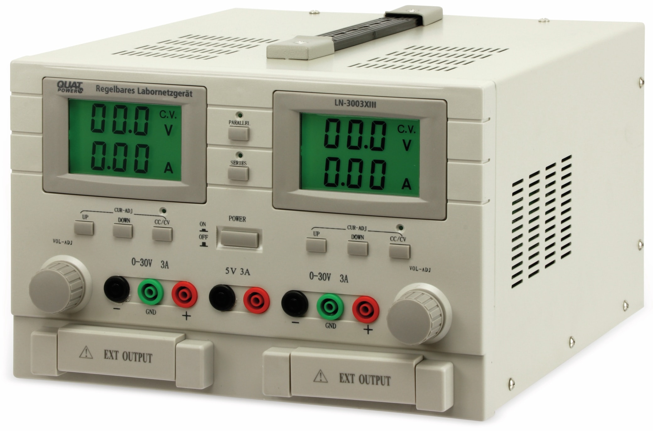 QUATPOWER Labornetzgerät LN-3003XIII, 2x 0...30 V-, 0...3 A, 5 V-/3 A QUATPOWER Labornetzgerät LN-3003XIII, 2x 0...30 V-, 0...3 A, 5 V-/3 A