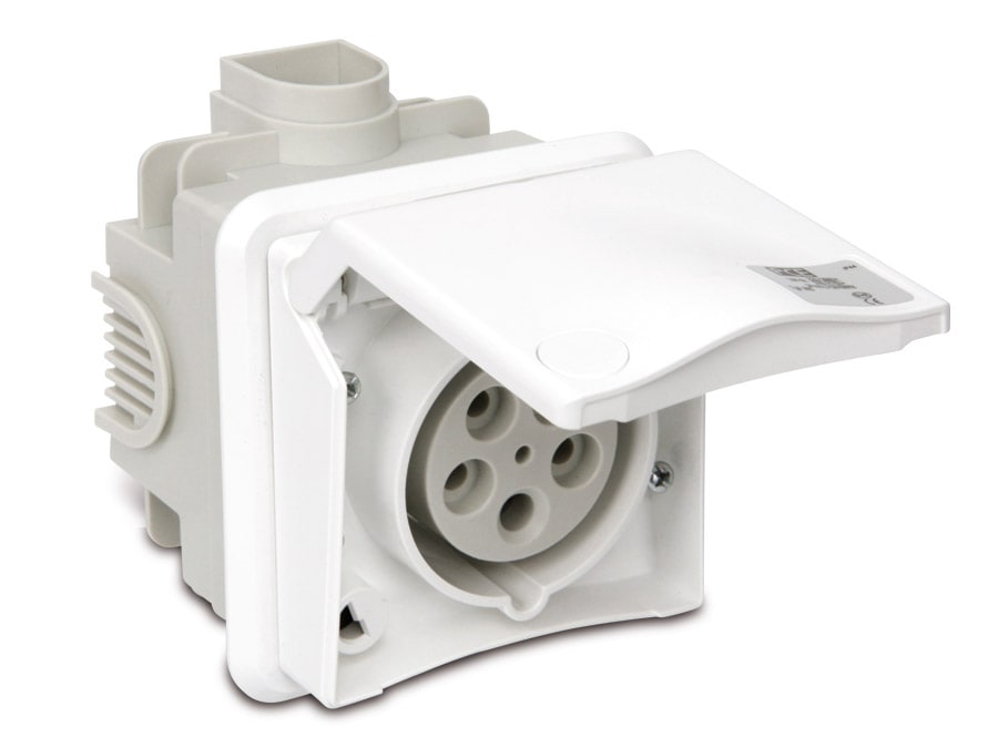 PCE CEE-Unterputzsteckdose 16 A, 400 V, IP44 PCE CEE-Unterputzsteckdose 16 A, 400 V, IP44
