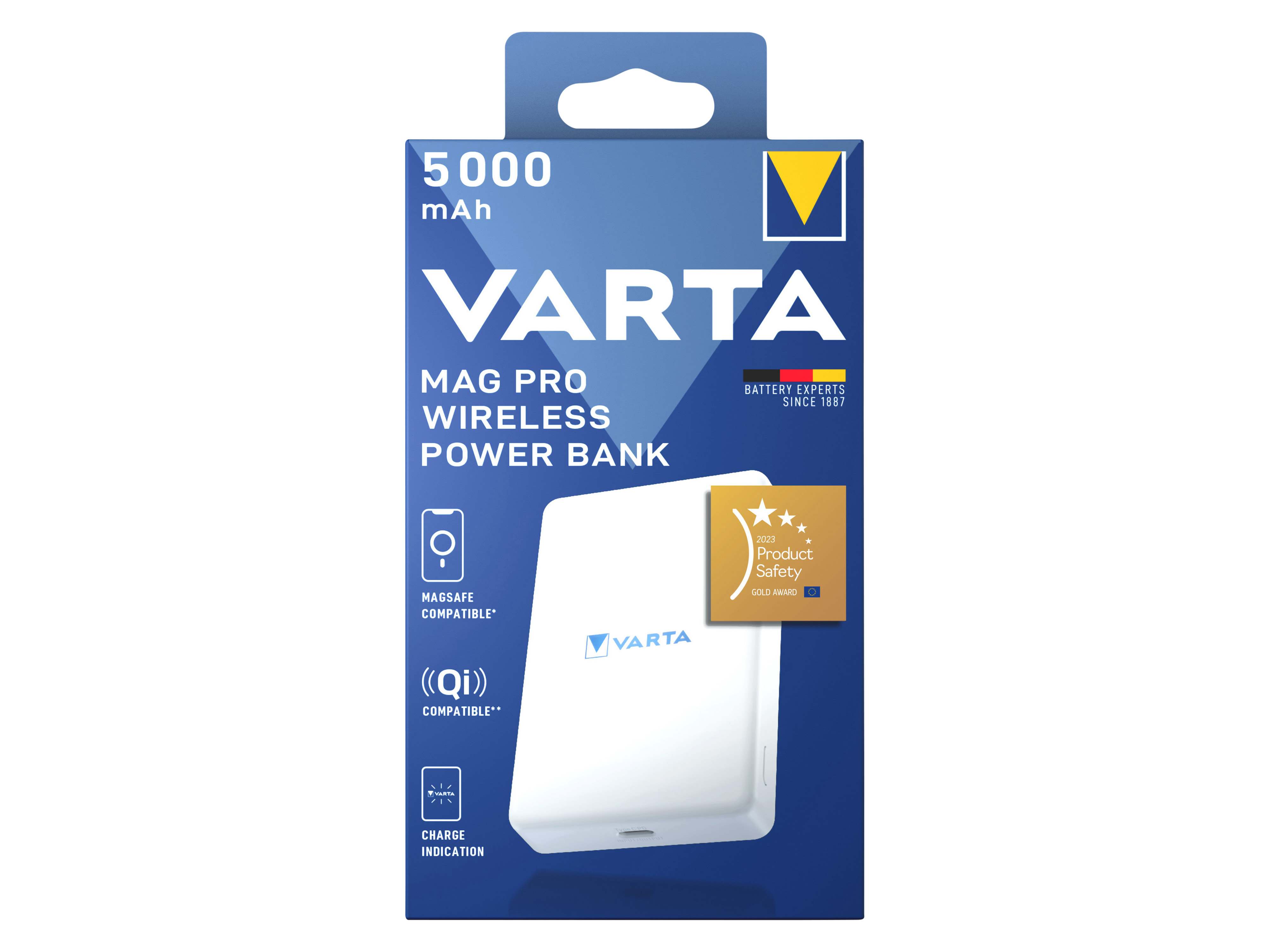 VARTA Akku Powerbank, Mag Pro, 5.000mAh, Wireless, weiß, 1xUSB-C/1xUSB-C VARTA Akku Powerbank, Mag Pro, 5.000mAh, Wireless, weiß, 1xUSB-C/1xUSB-C