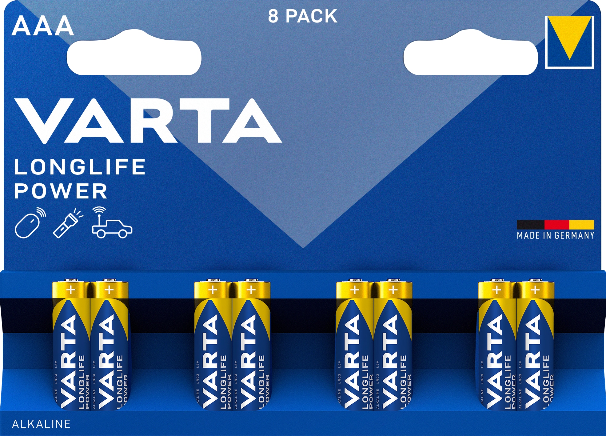 VARTA Micro-Batterie LONGLIFE, Power, 8St.(Blister)