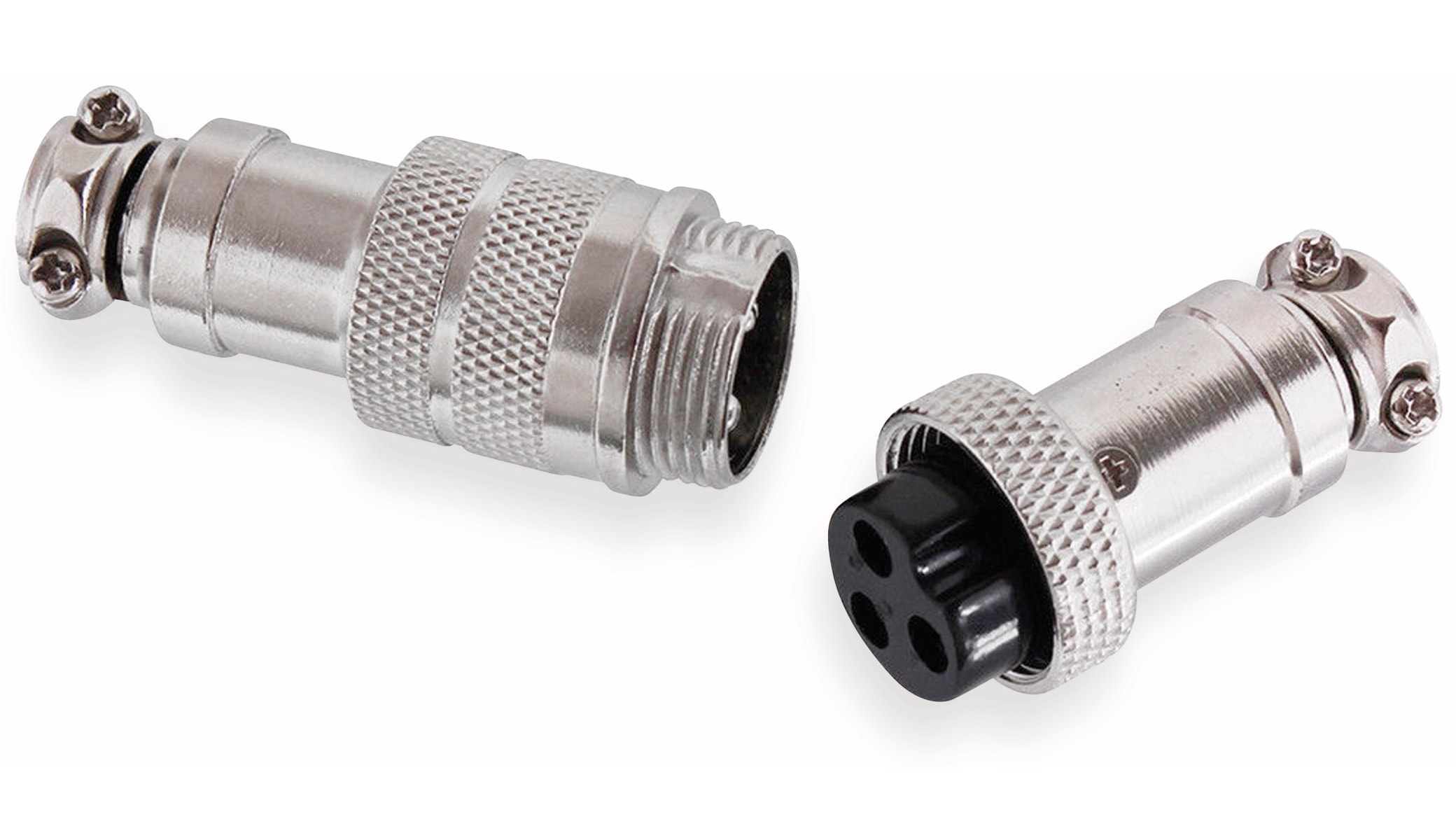 Hochstrom Steckverbinder-Set, 3-polig, Ø 16 mm, Schraubverschluss