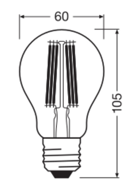 OSRAM LED-Lampe, E27, 7,2W, 2700K, EEK: A, 1521lm, warmweiß, IP20, klar, 3 Stück