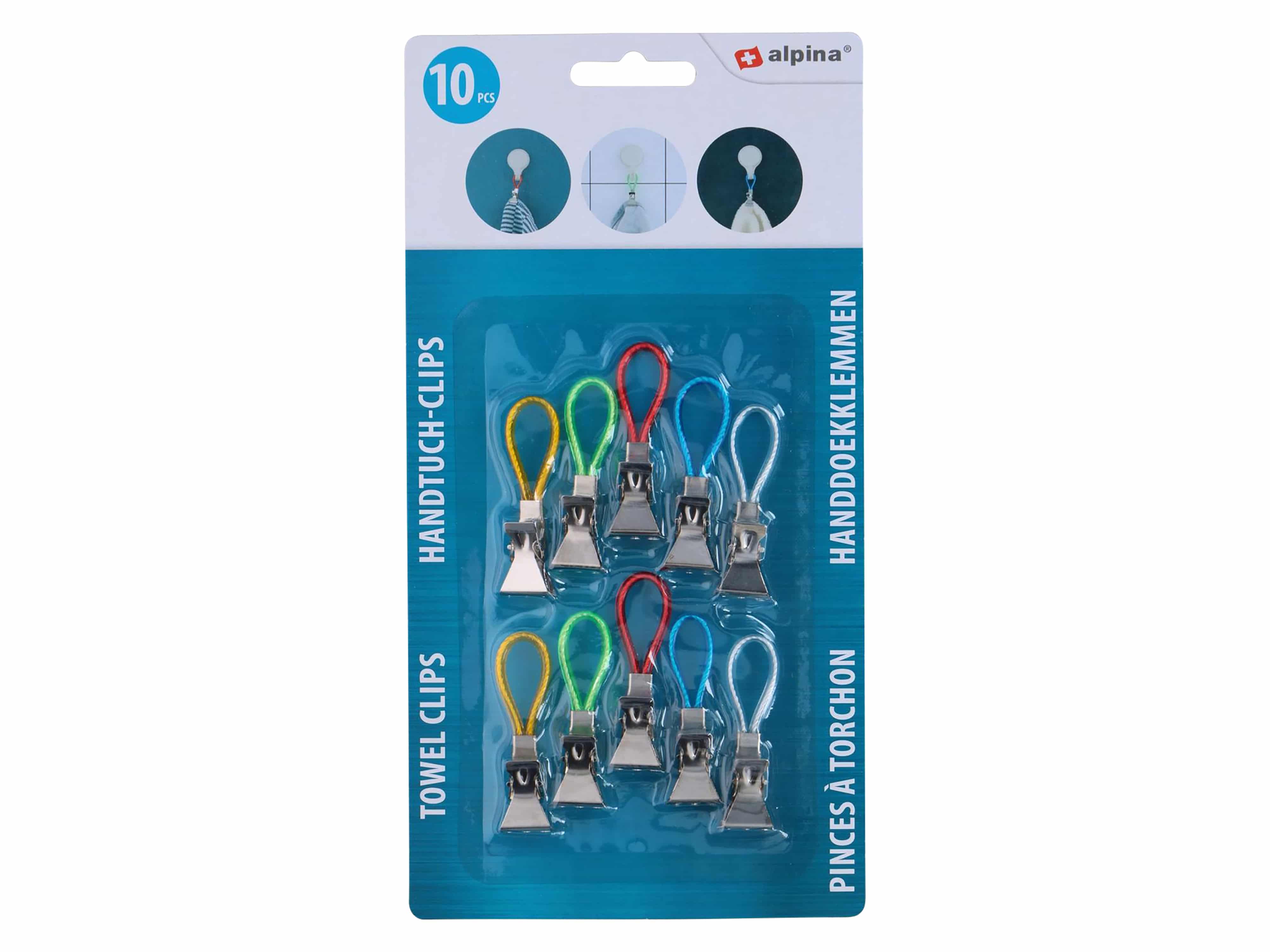 ALPINA Handtuch-Clips, 10 Stück ALPINA Handtuch-Clips, 10 Stück