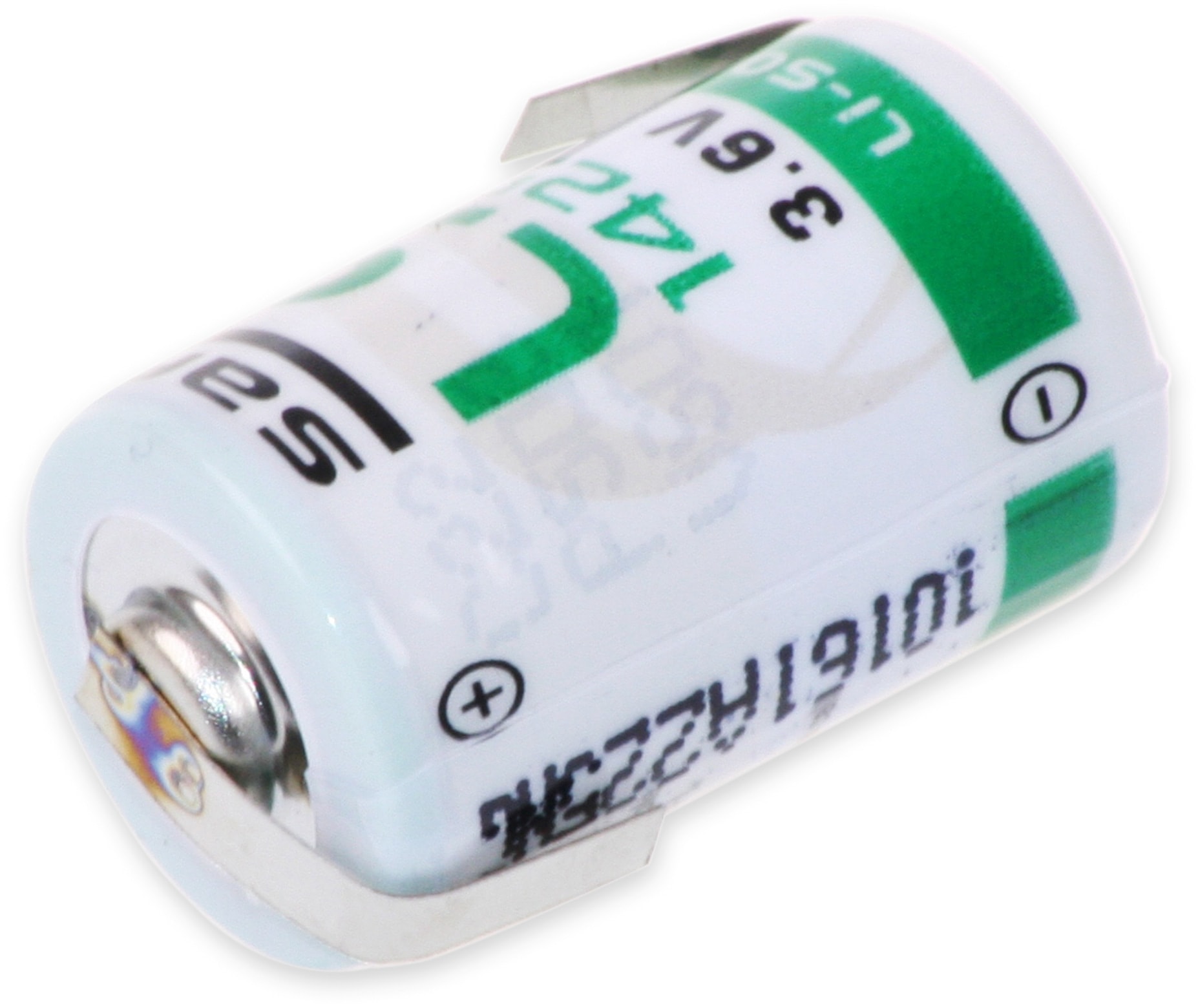SAFT Lithium-Batterie LS 14250-CNR, 1/2AA, mit Z-Lötfahne, 3,6 V-, 1200 mAh