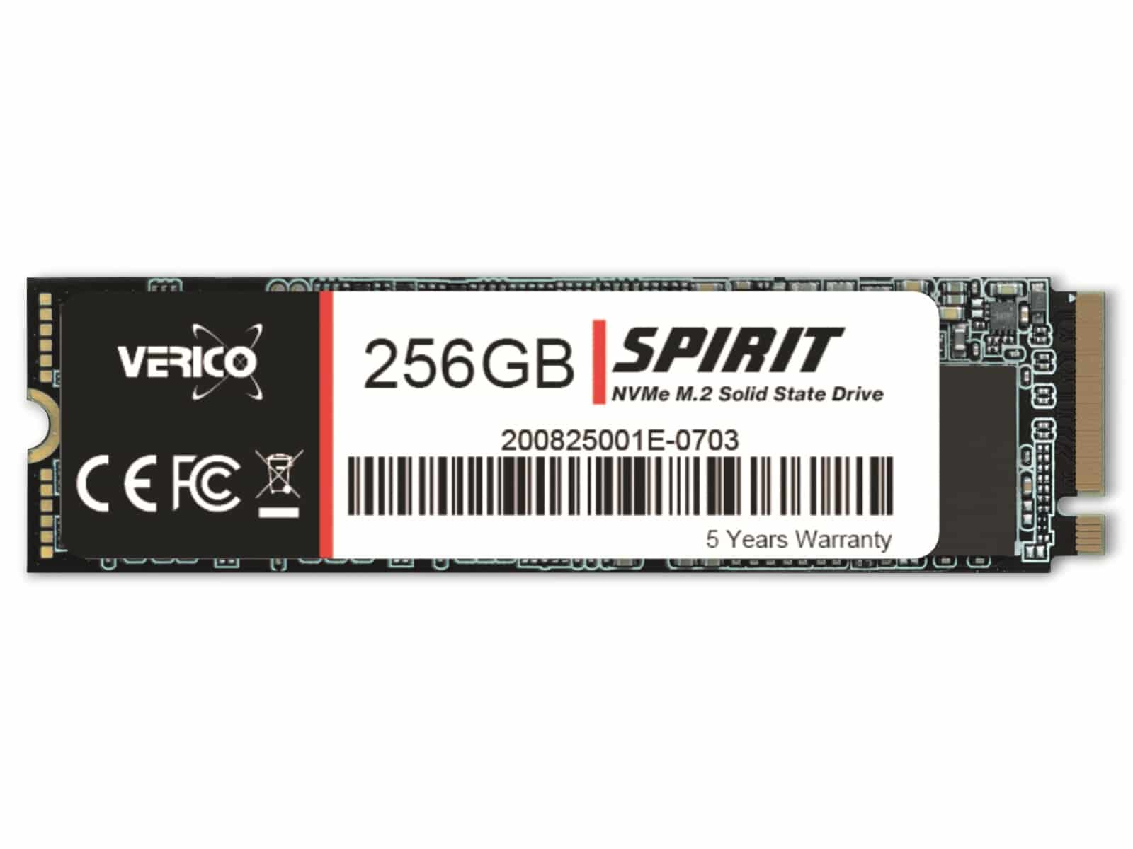VERICO M.2 SSD Spirit, NVMe, PCIe, 256 GB VERICO M.2 SSD Spirit, NVMe, PCIe, 256 GB