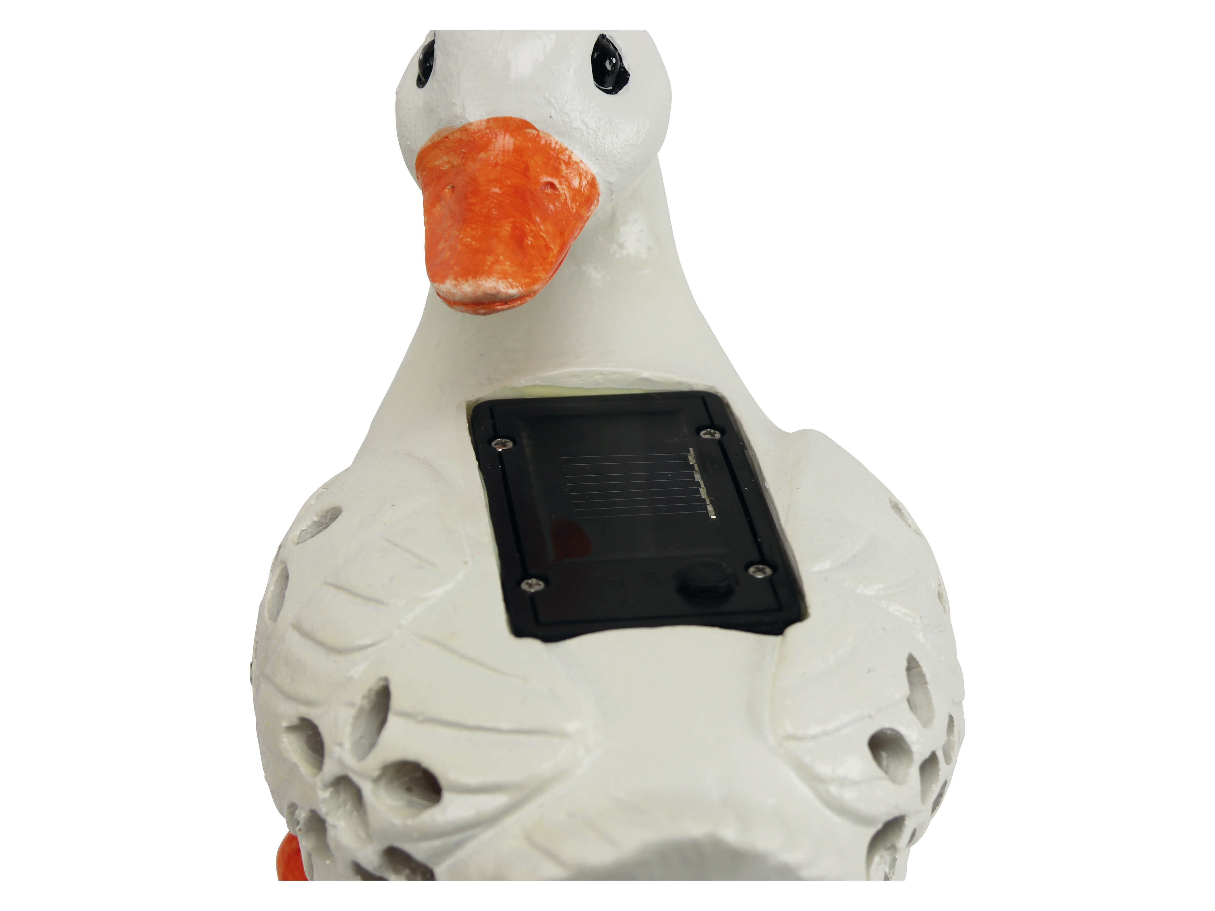 Solar-LED-Dekobeleuchtung, Ente mit Blumentatoo